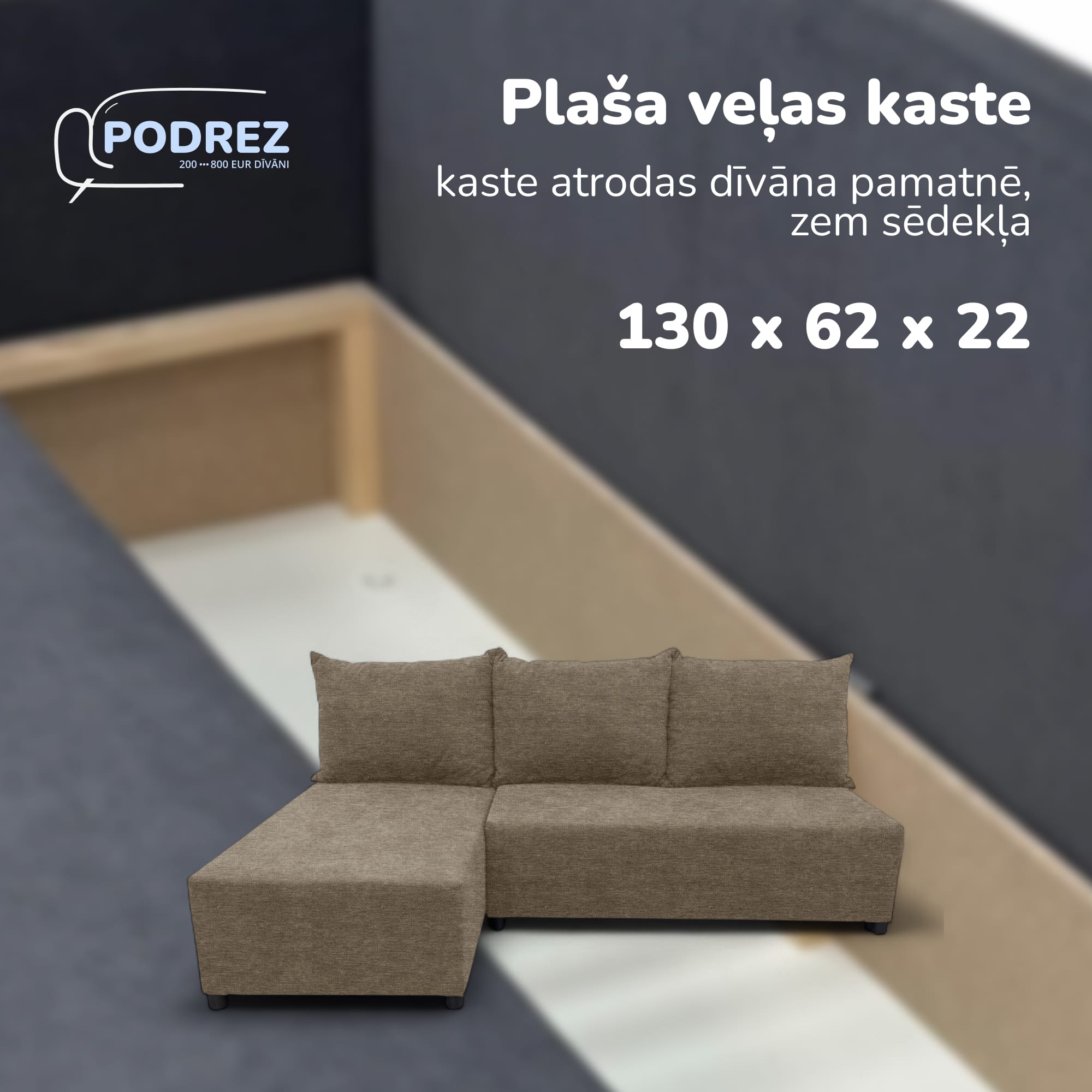 Stūra izvelkamais dīvāns-gulta Bēša - 4
