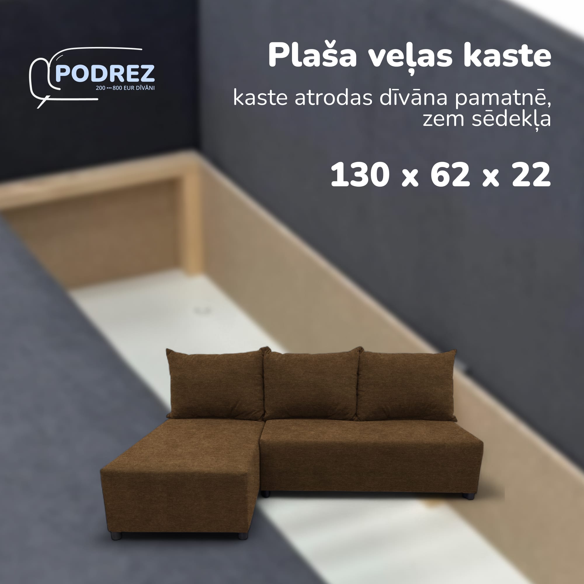 Stūra izvelkamais dīvāns-gulta Brūna - 4