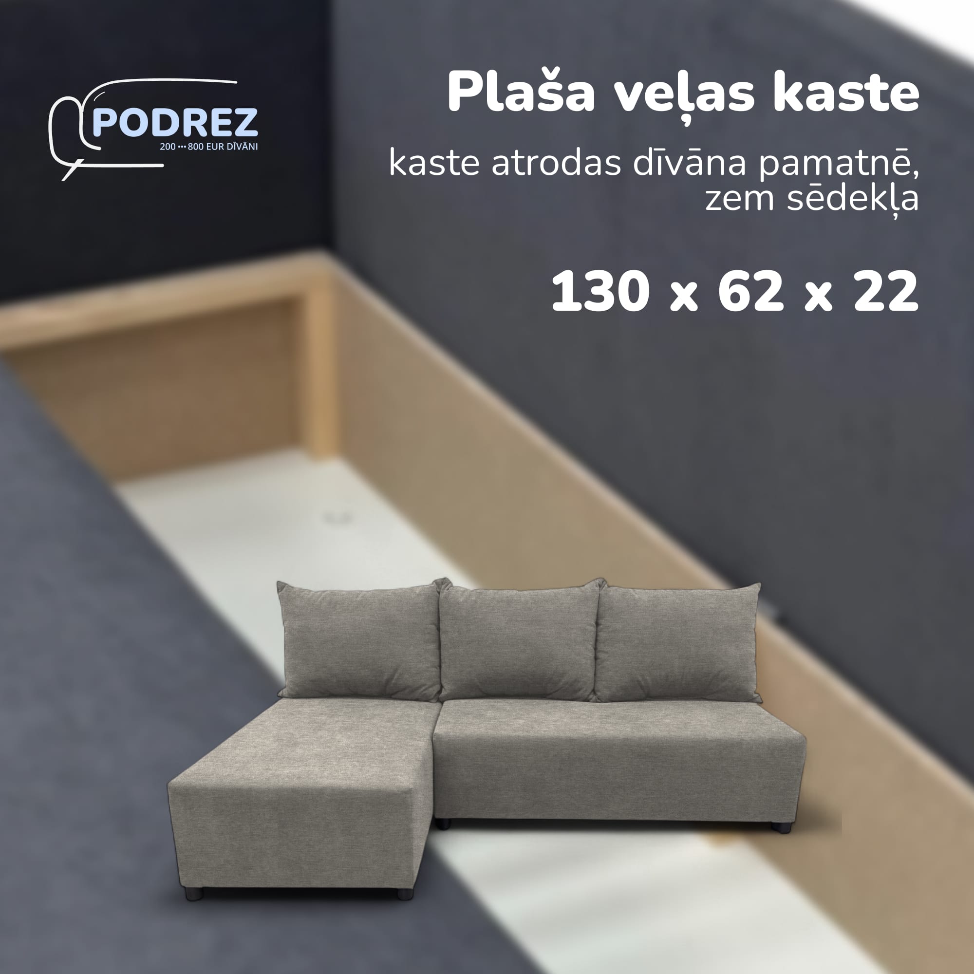 Stūra izvelkamais dīvāns-gulta Gaiši pelēka - 4