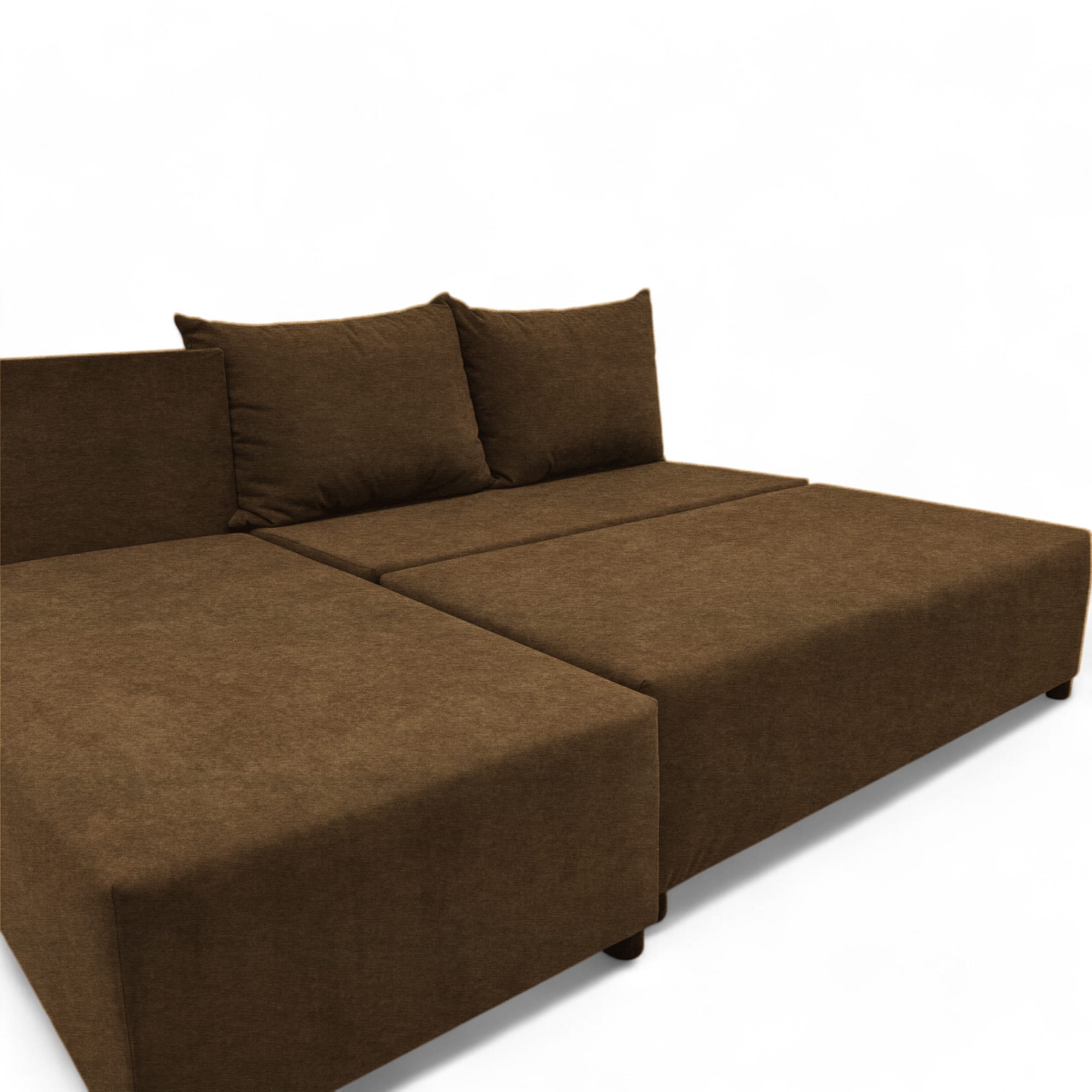 Corner sofa bed bed Brown — photo 15