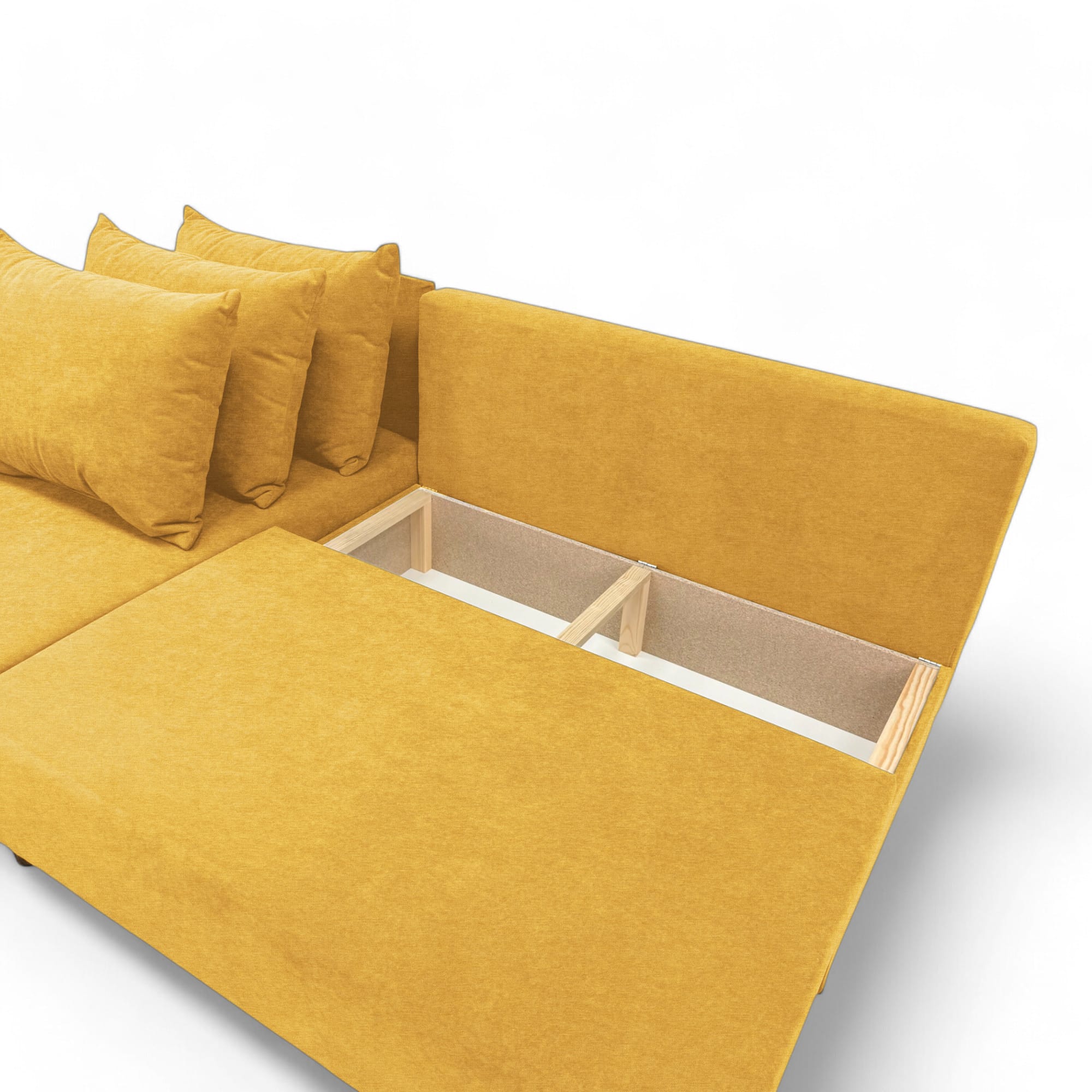 Corner sofa bed bed Yellow — photo 12