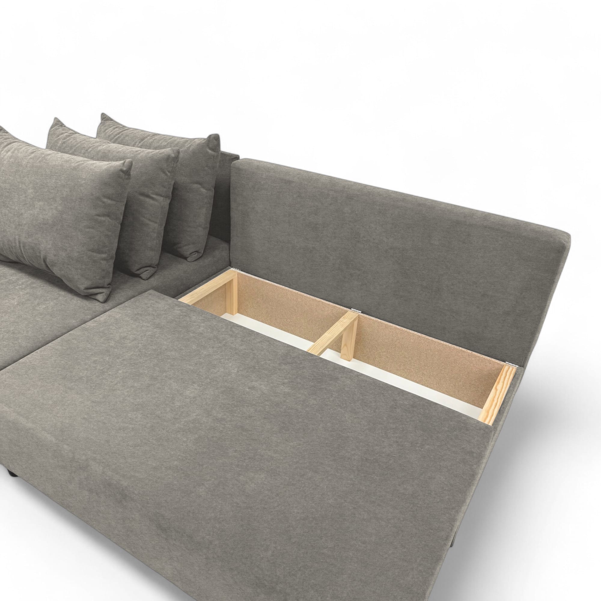 Corner sofa bed bed Light gray — photo 12