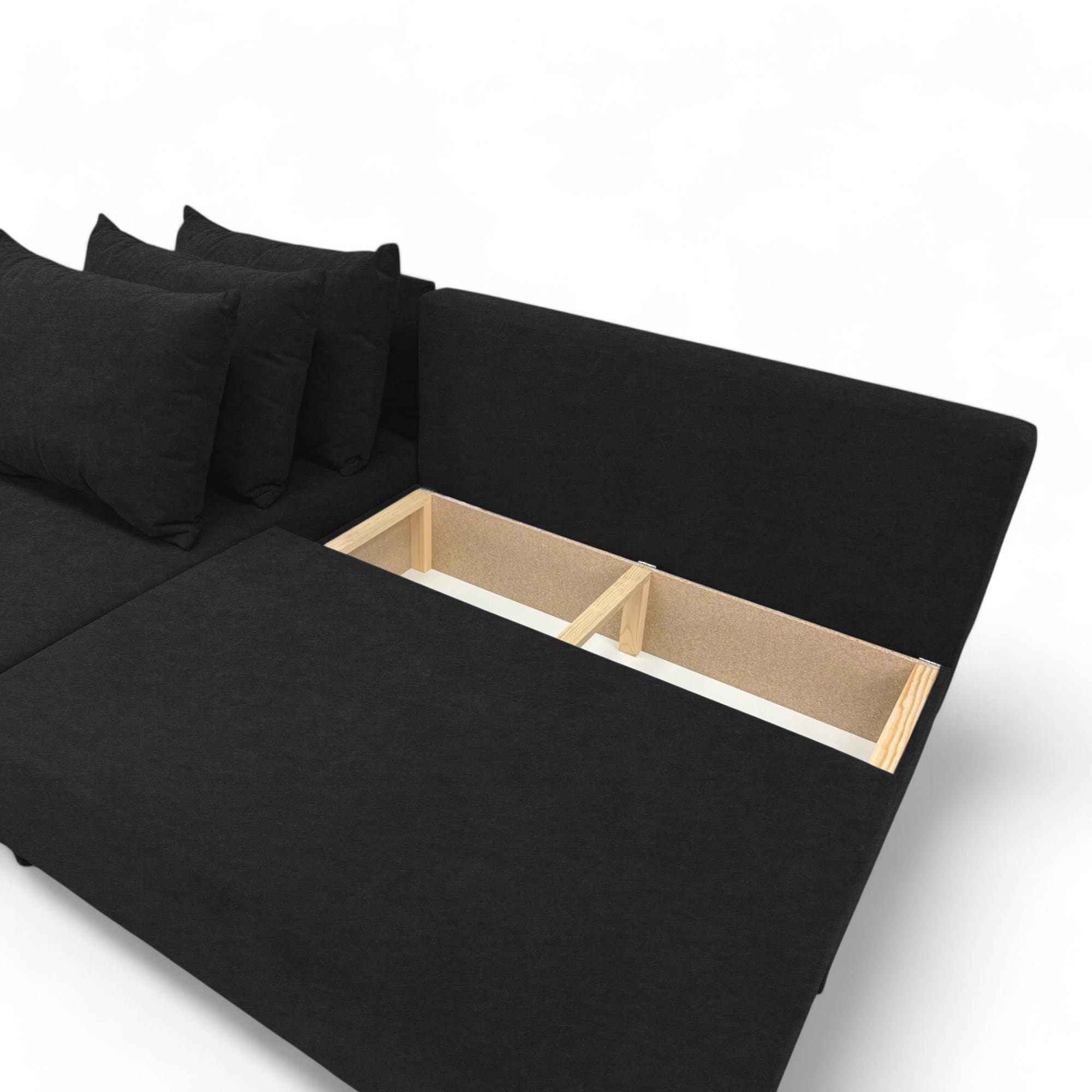 Corner sofa bed bed Graphite — photo 12
