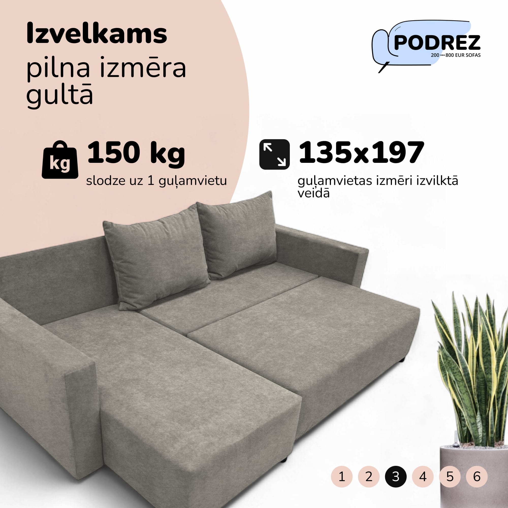 Stūra izvelkamais dīvāns ar kasti Gaiši pelēka - 3