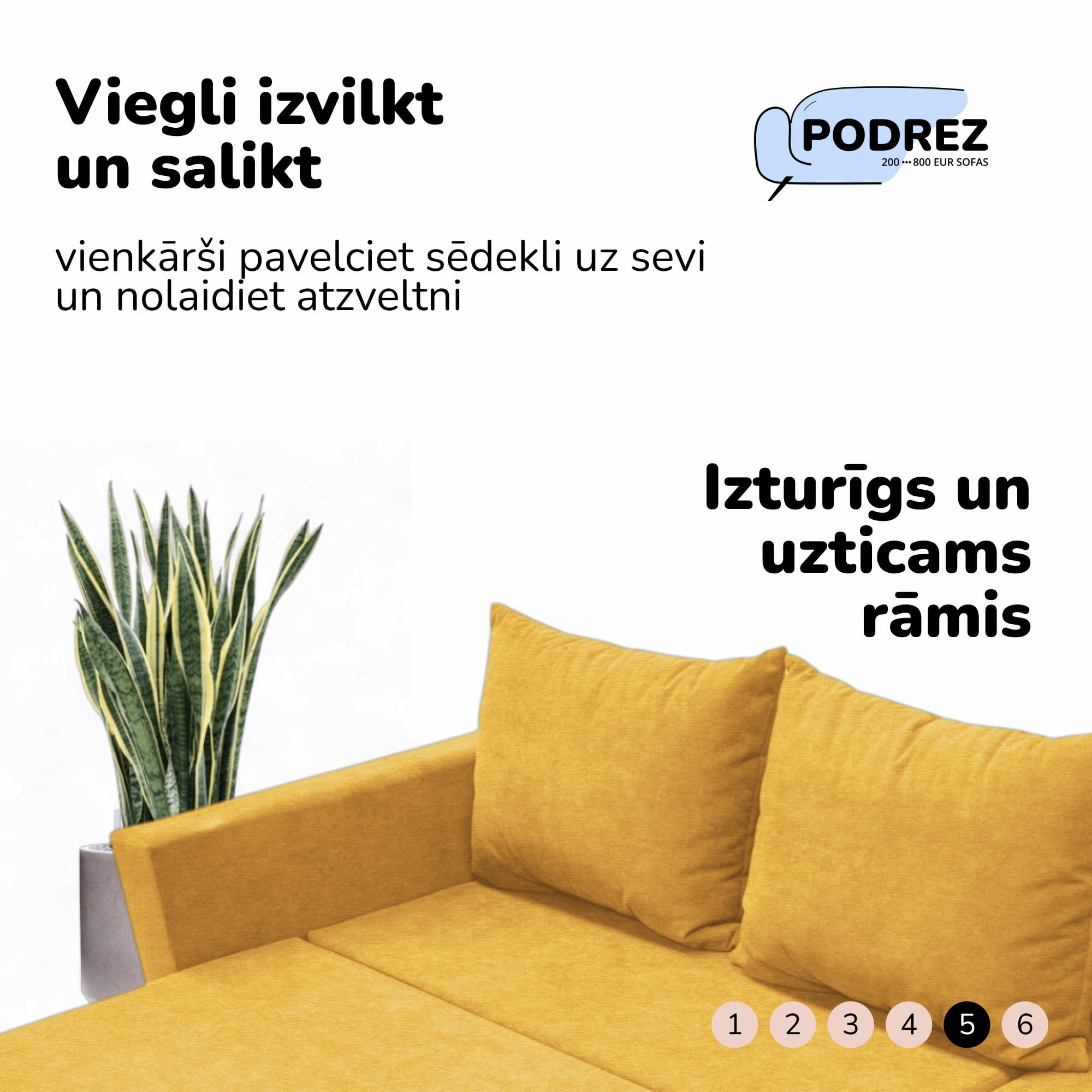 Corner sofa bed with storage box Yellow — photo 5