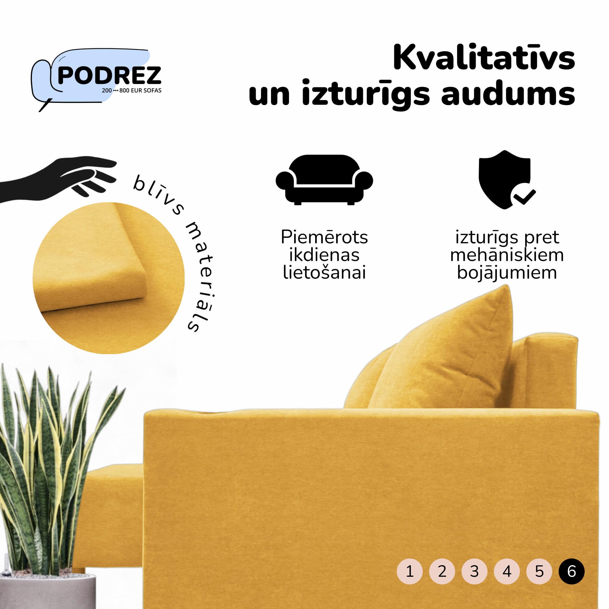 Corner sofa bed with storage box Yellow — photo 6