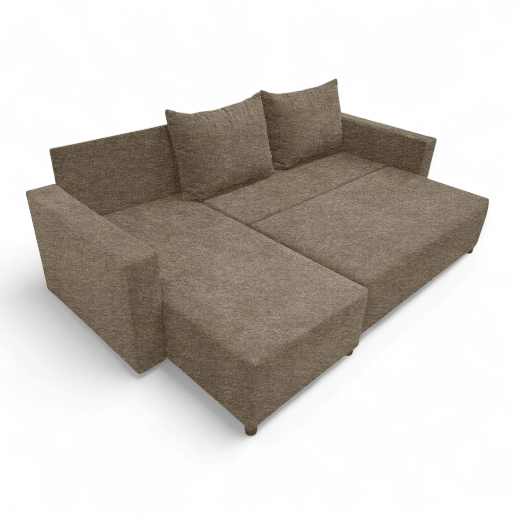 Corner sofa bed with storage box Beige — photo 16