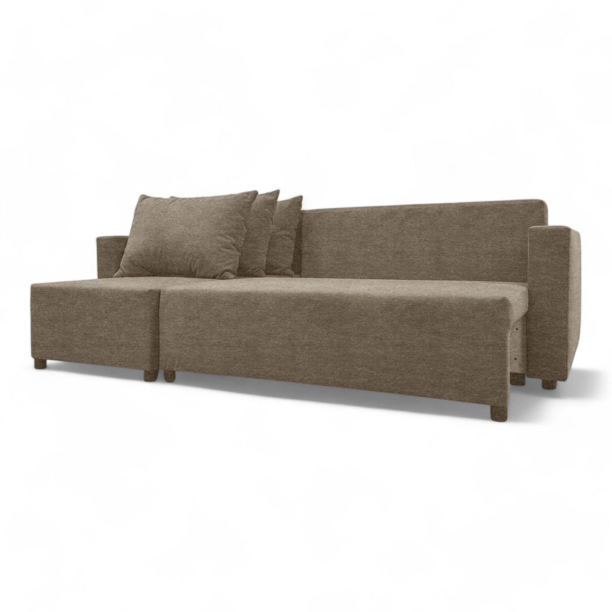 Corner sofa bed with storage box Beige — photo 11