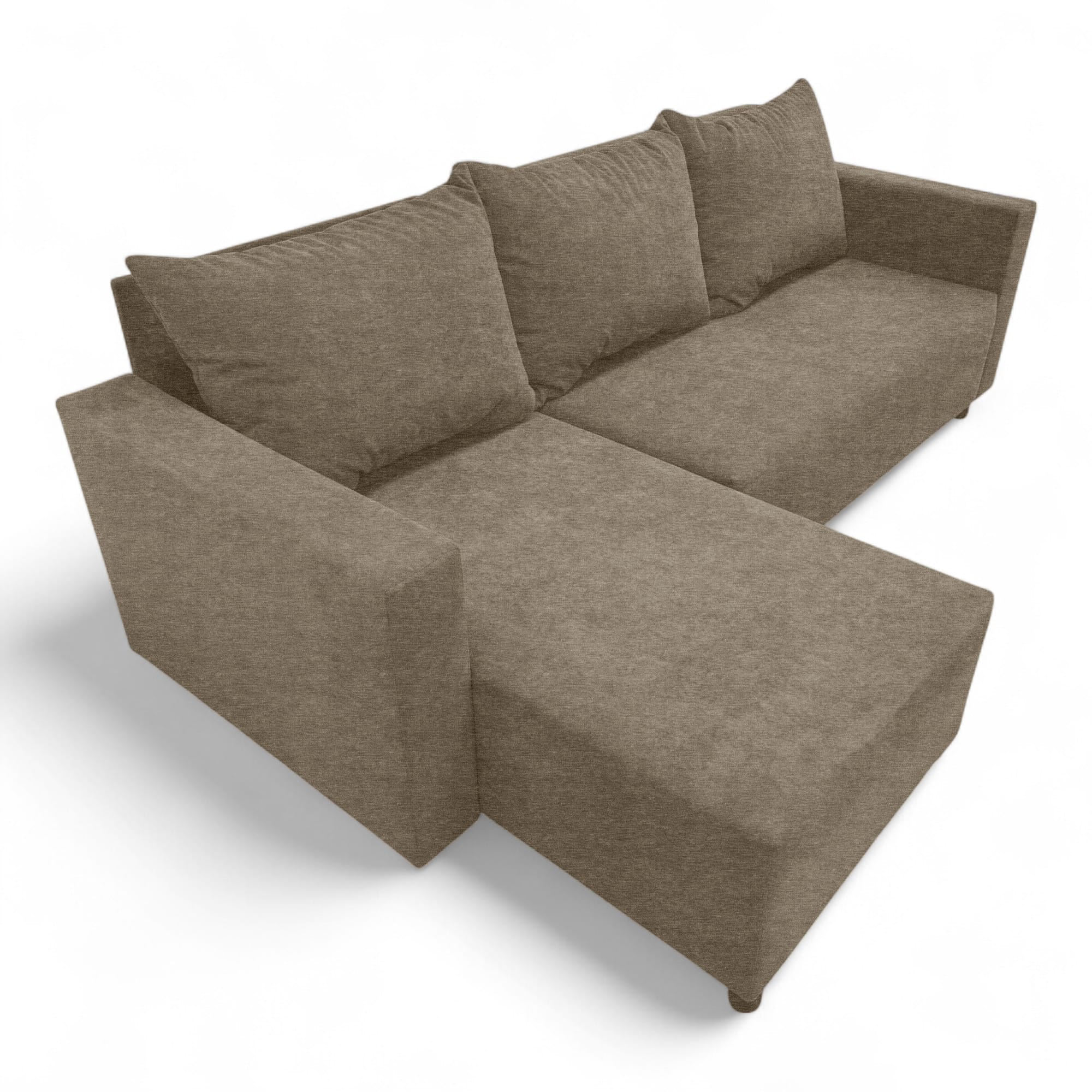 Corner sofa bed with storage box Beige — photo 14