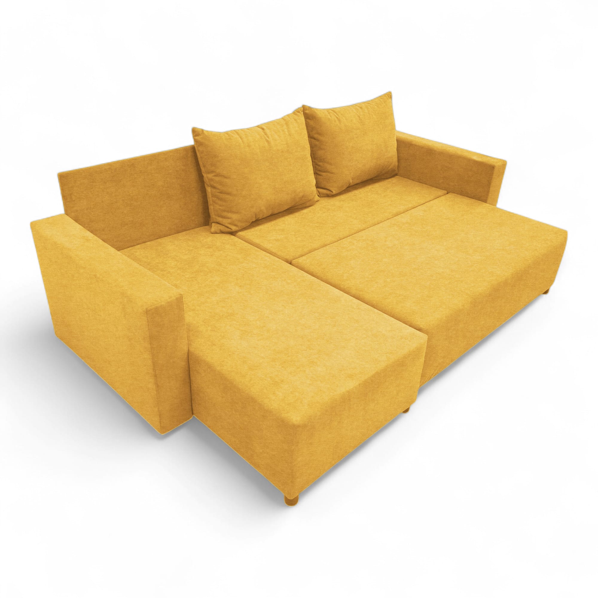 Corner sofa bed with storage box Yellow — photo 16