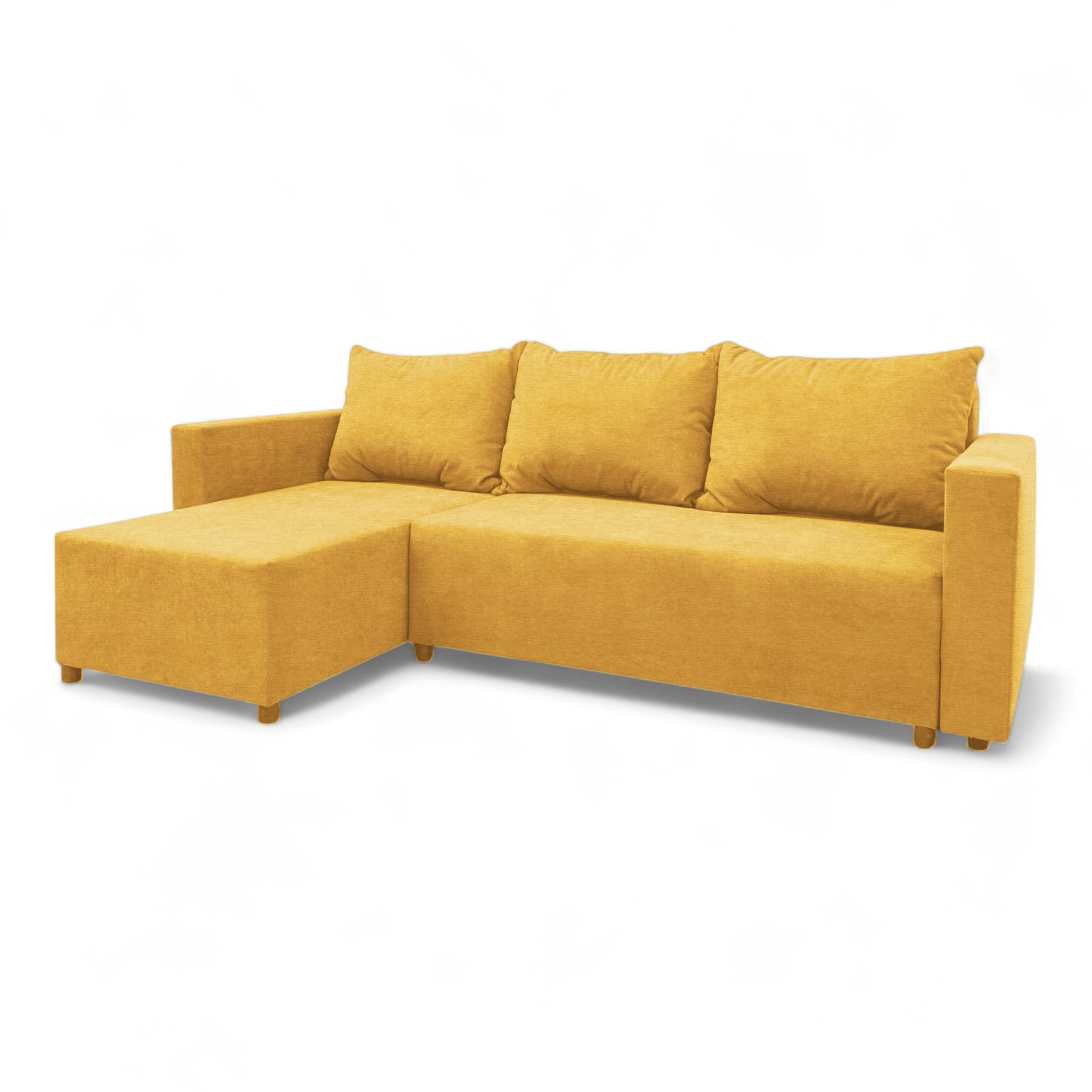 Corner sofa bed with storage box Yellow — photo 10