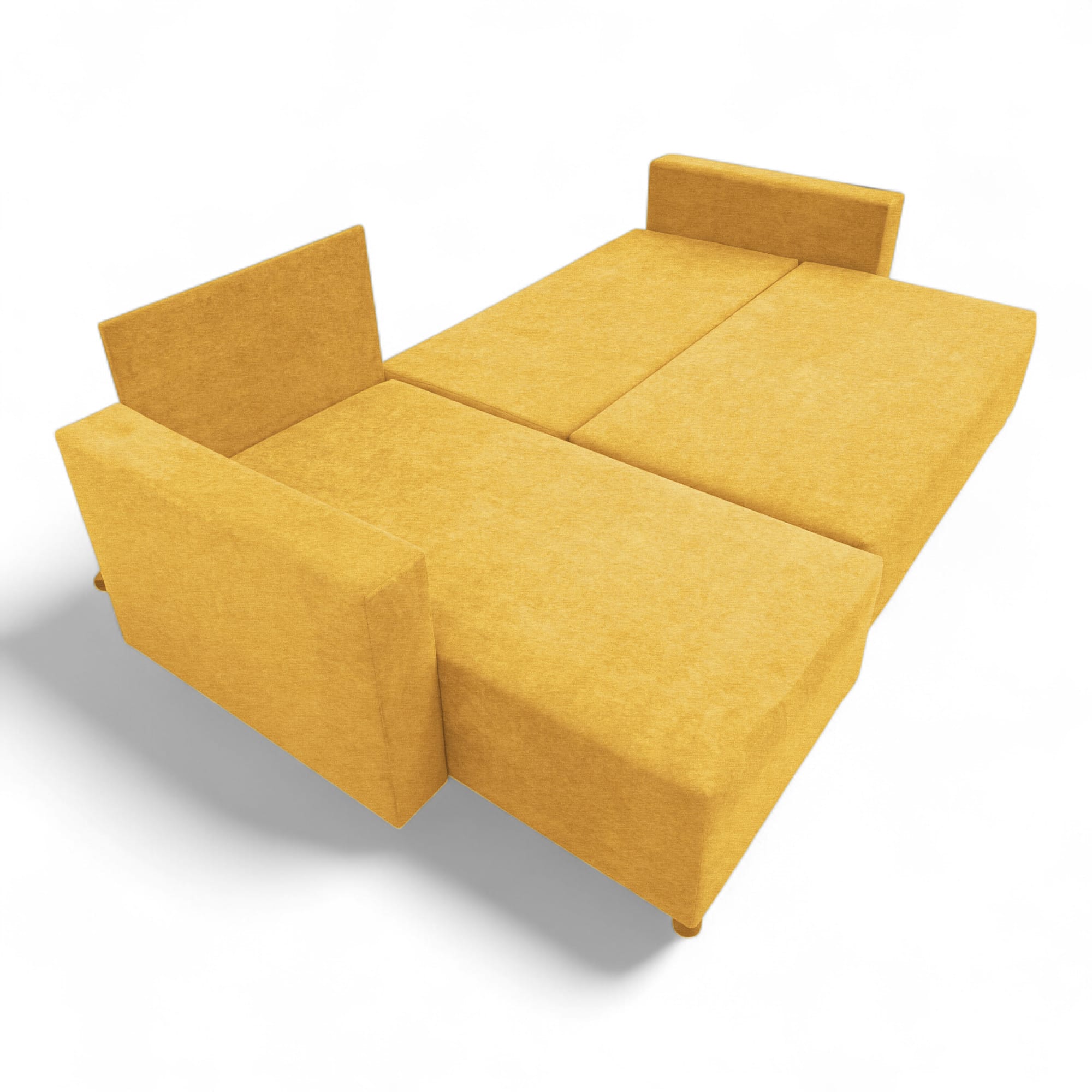 Corner sofa bed with storage box Yellow — photo 15