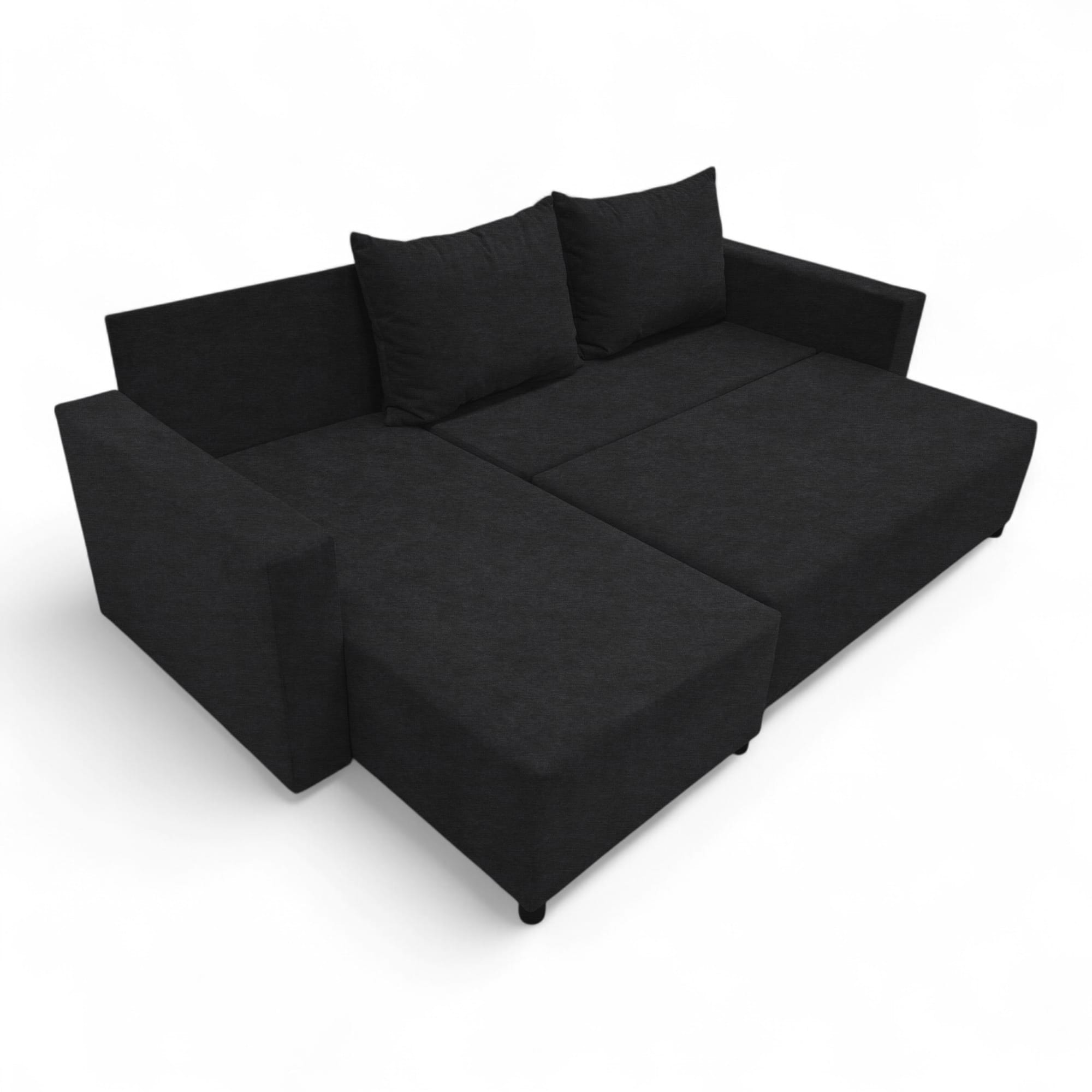 Corner sofa bed with storage box Graphite — photo 16