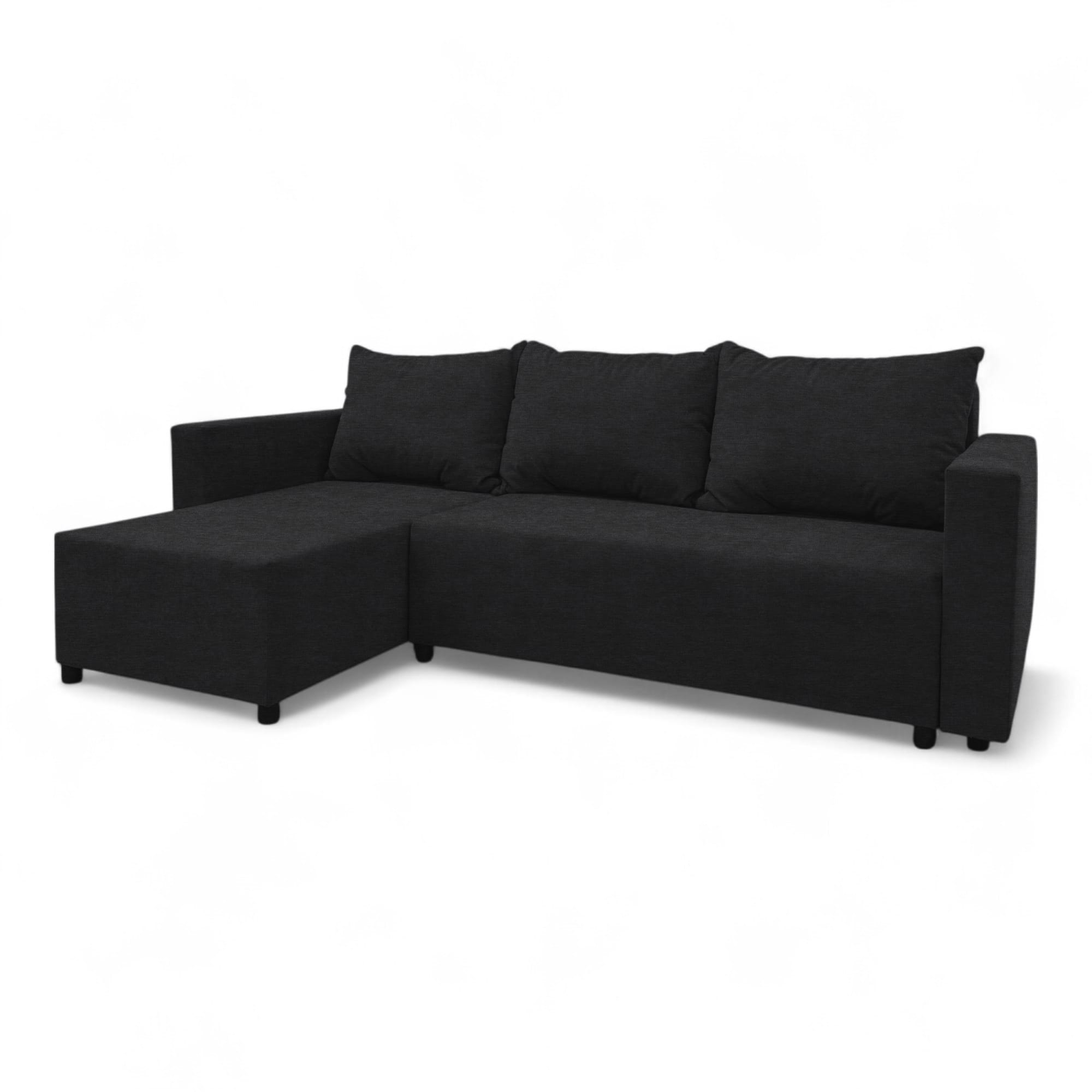 Corner sofa bed with storage box Graphite — photo 10