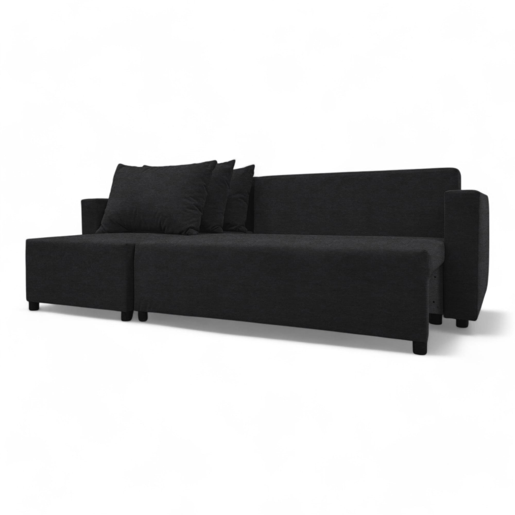 Corner sofa bed with storage box Graphite — photo 11