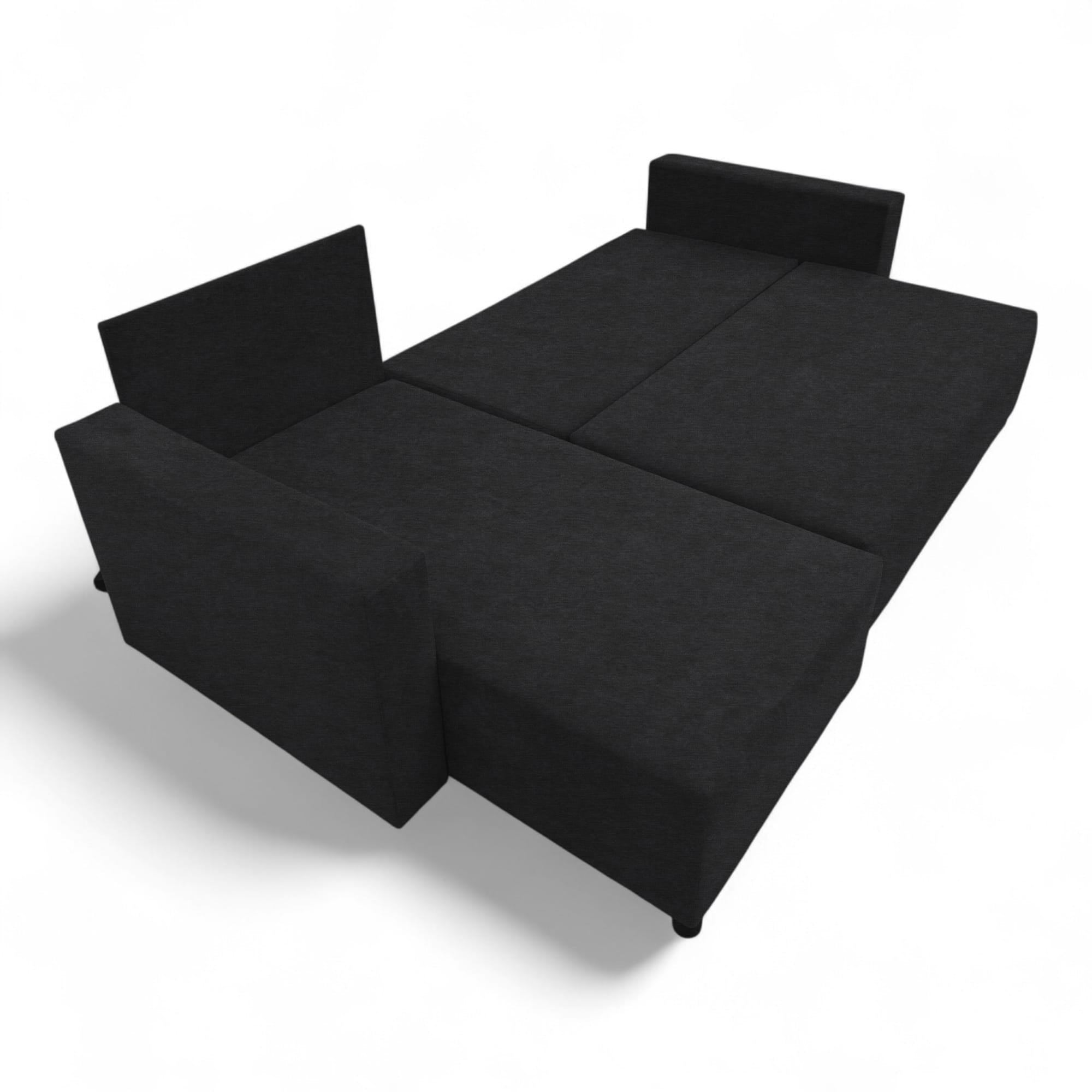 Corner sofa bed with storage box Graphite — photo 15