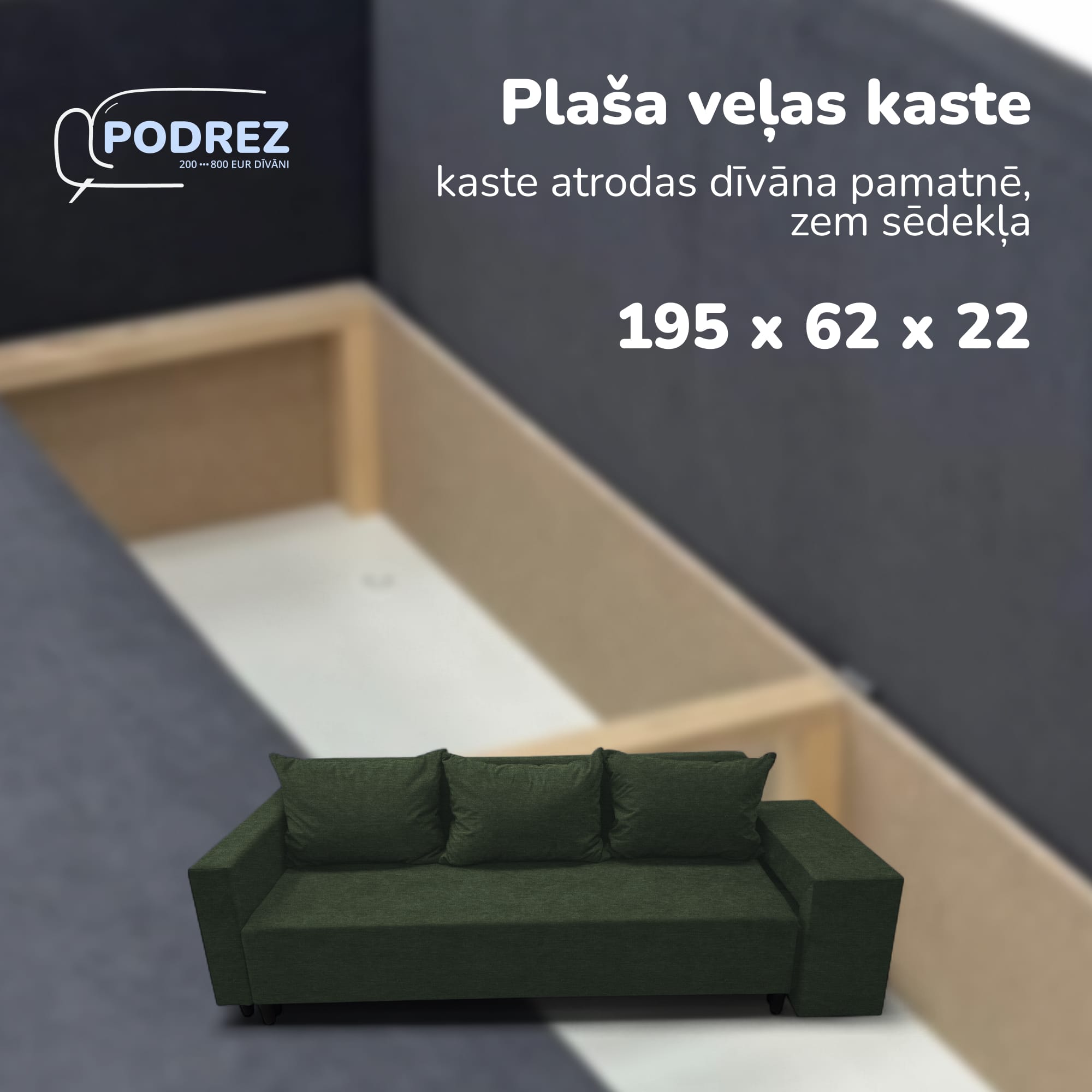 Divvietīgs izvelkamais dīvāns ar galdiņu un pufiem Simple X Combo Tirkīza zaļa — foto 6