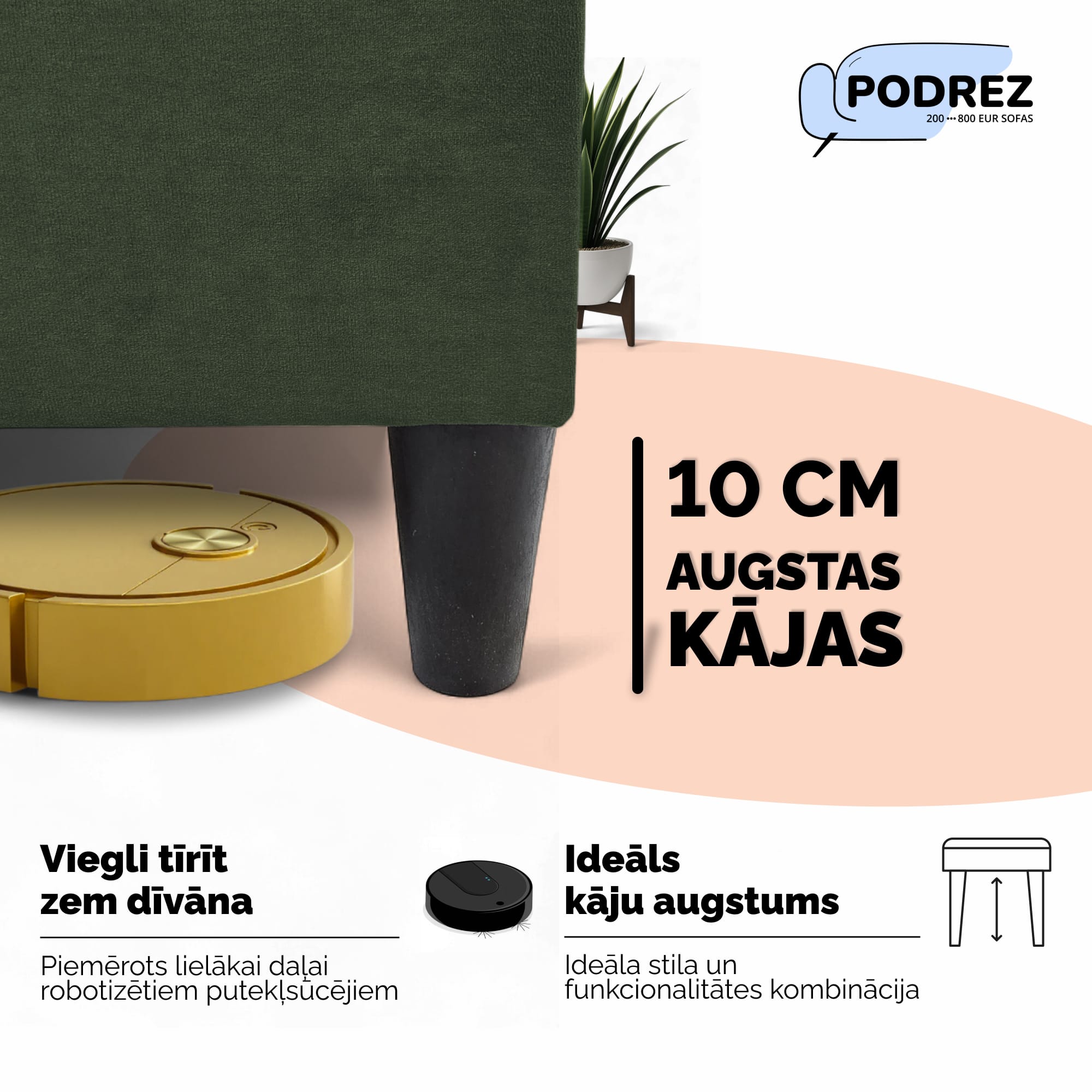 Divvietīgs izvelkamais dīvāns bez roku balstiem Simple X Light Tirkīza zaļa - 2