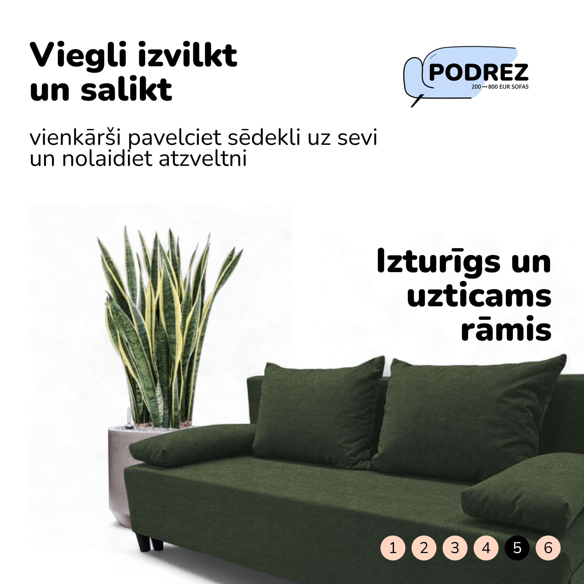 Divvietīgs izvelkamais dīvāns bez roku balstiem Simple X Light Tirkīza zaļa — foto 6