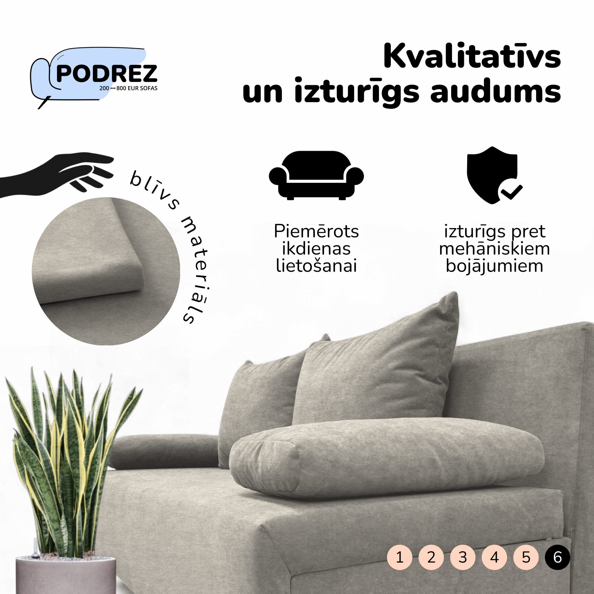 Simple X Light double sofa bed Light gray — photo 7