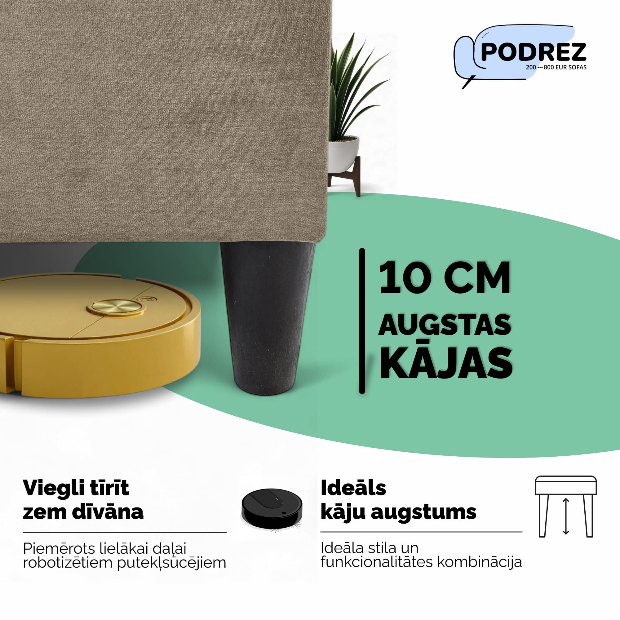 Klasisks dīvāns-gulta ar veļas kasti Simple X Line Bēša - 2