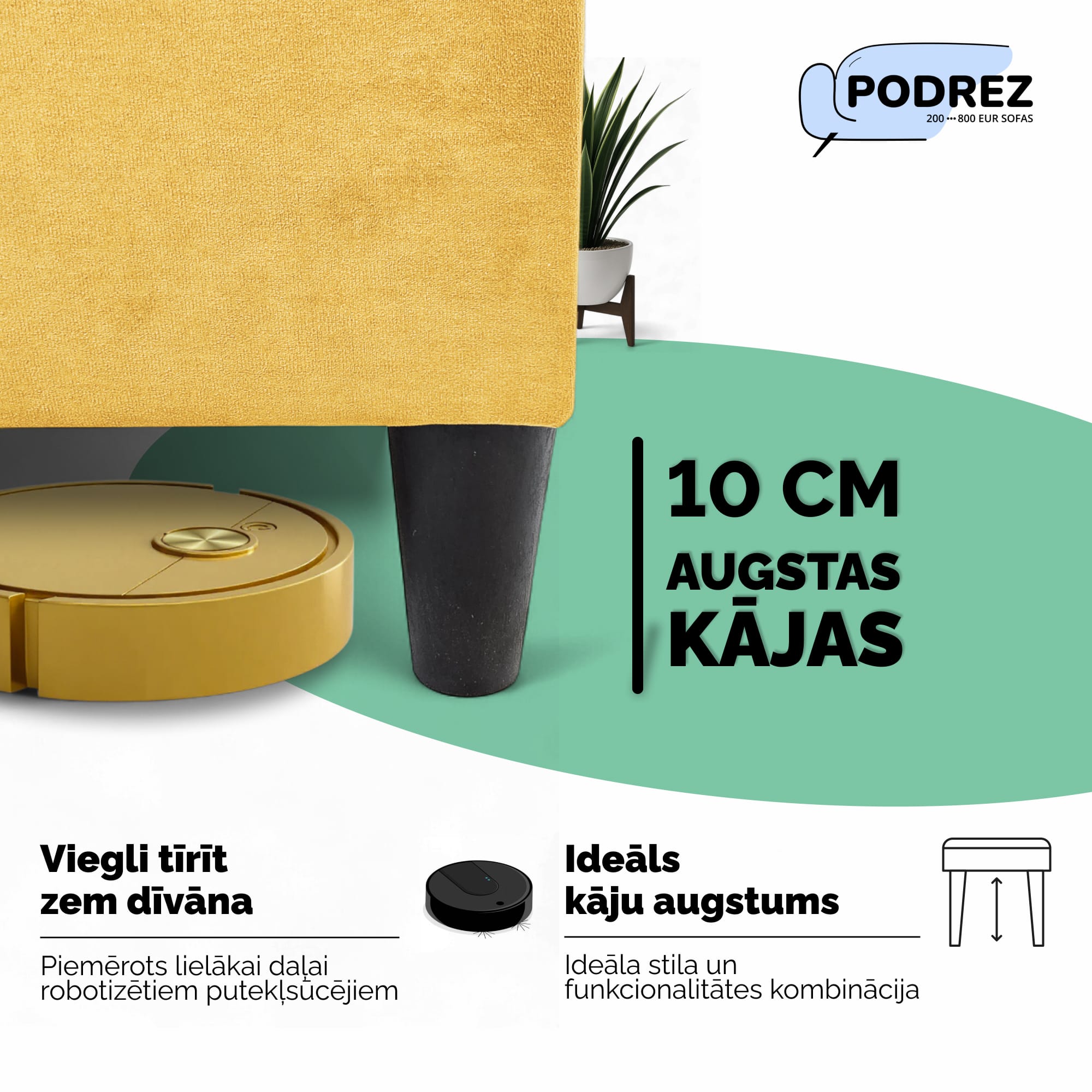 Klasisks dīvāns-gulta ar veļas kasti Simple X Line Dzeltena - 2