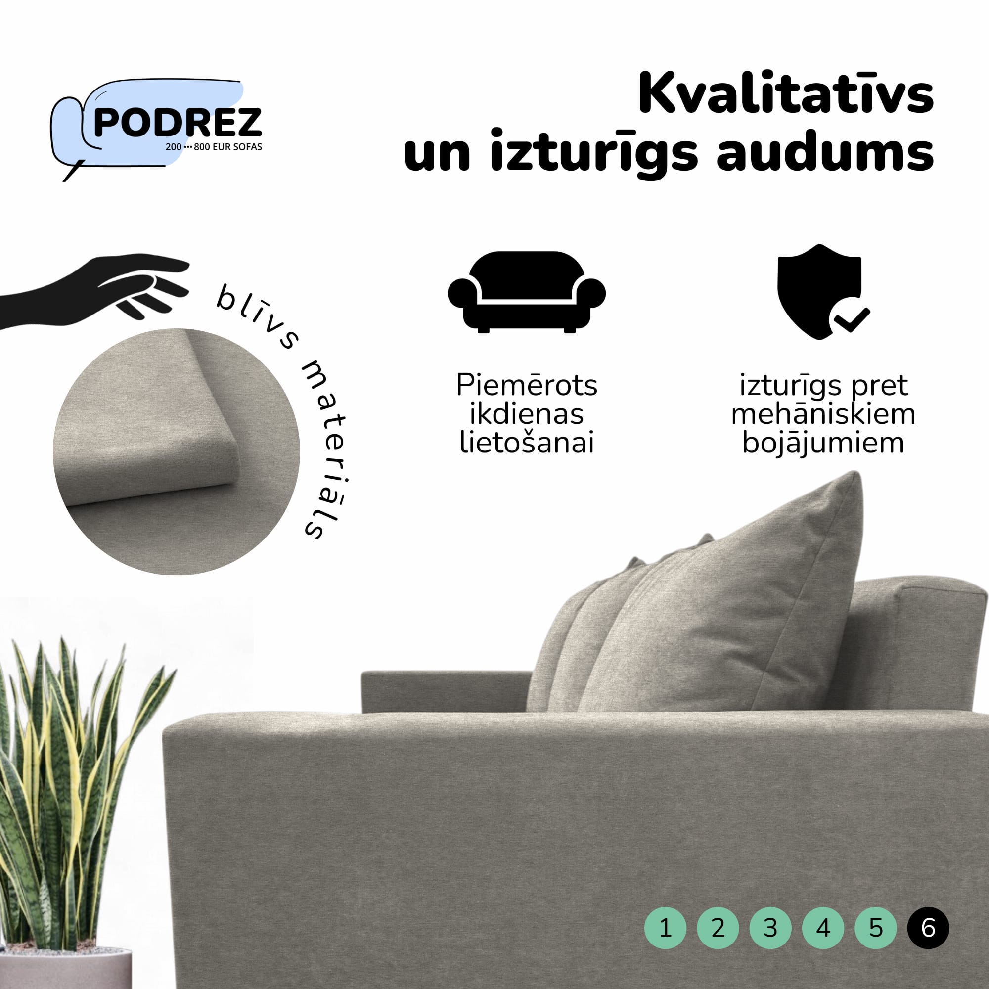 Simple X Line classic sofa bed with storage compartment Light gray — photo 7