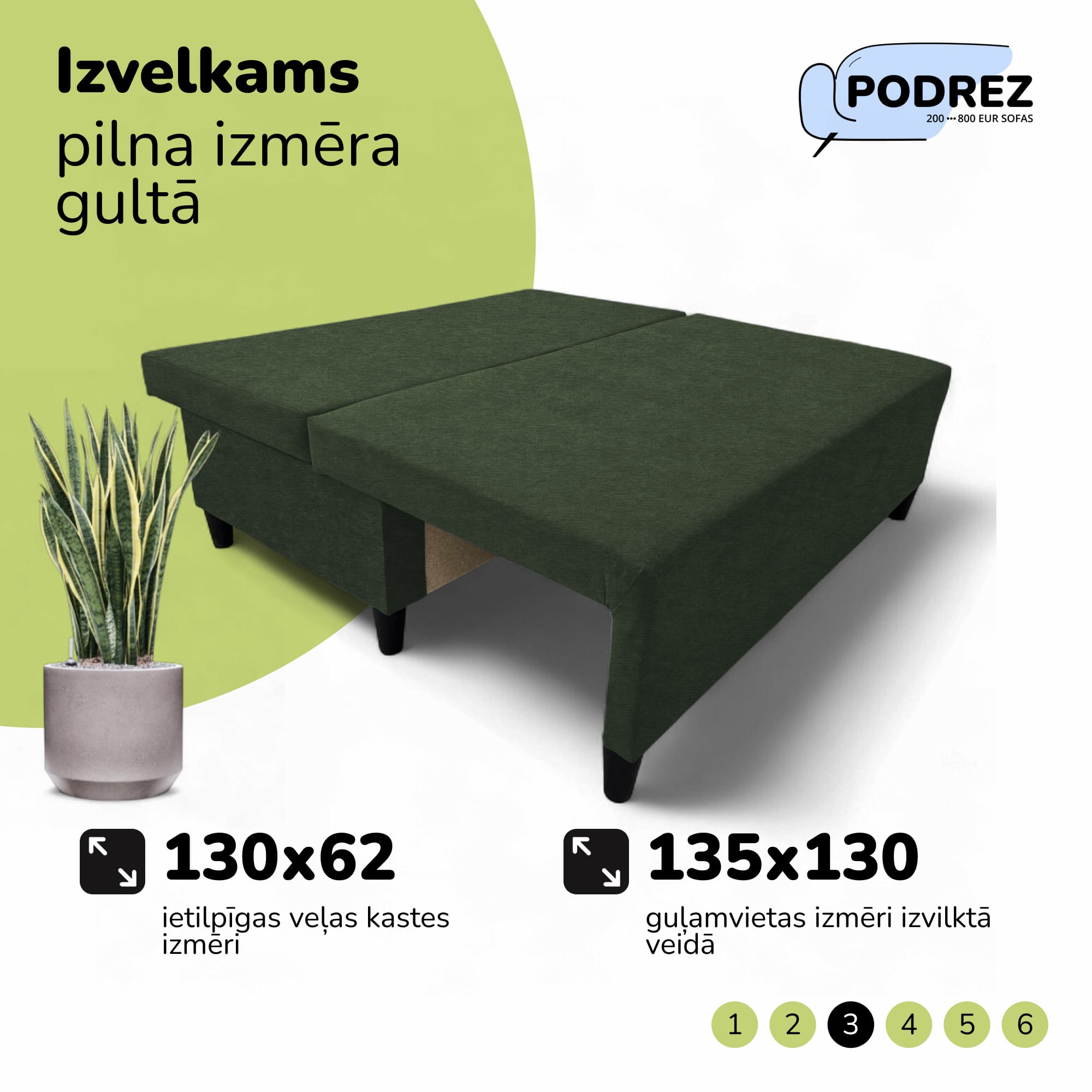Simple X Mini double sofa bed Turquoise green - 4
