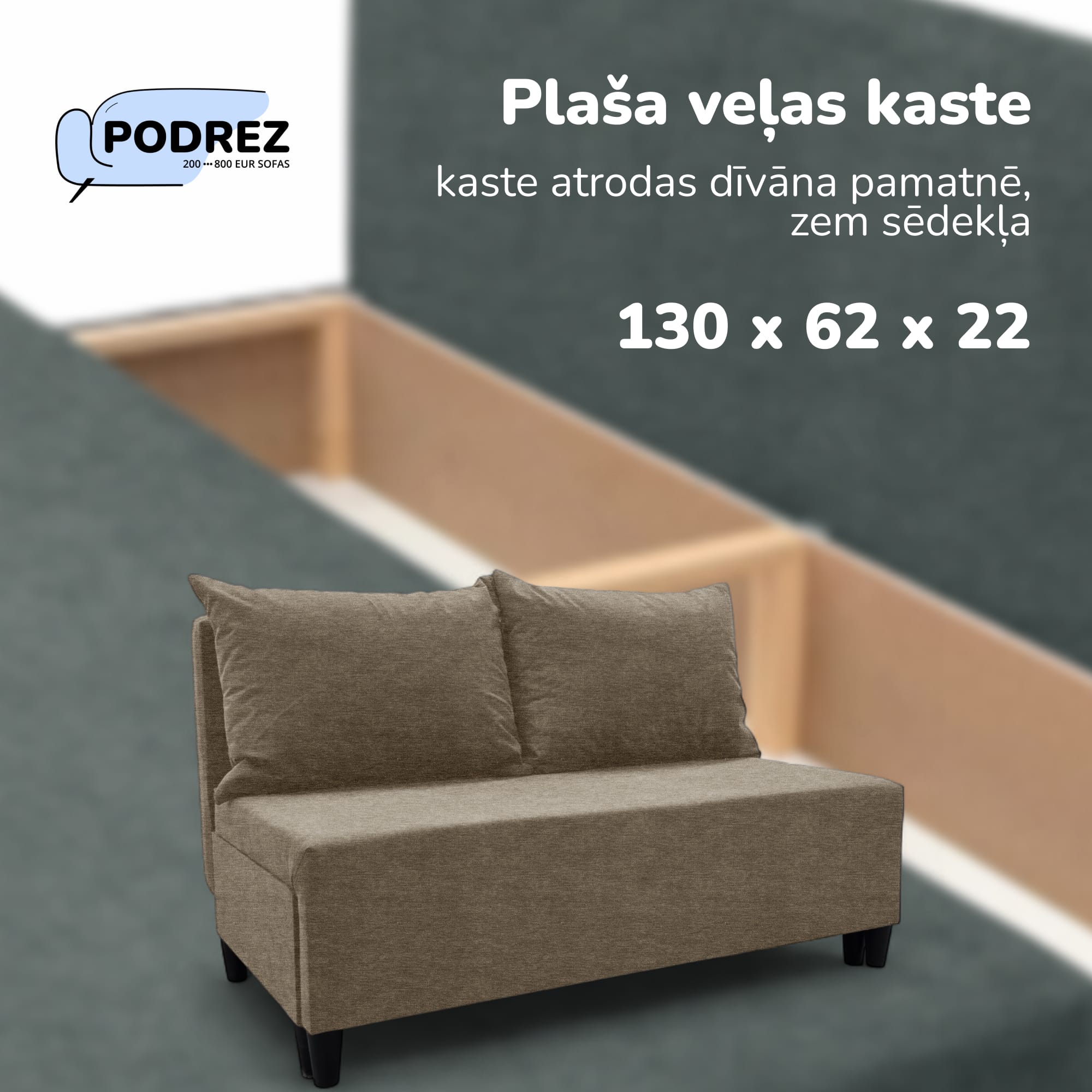 Simple X Mini double sofa bed Beige — photo 5