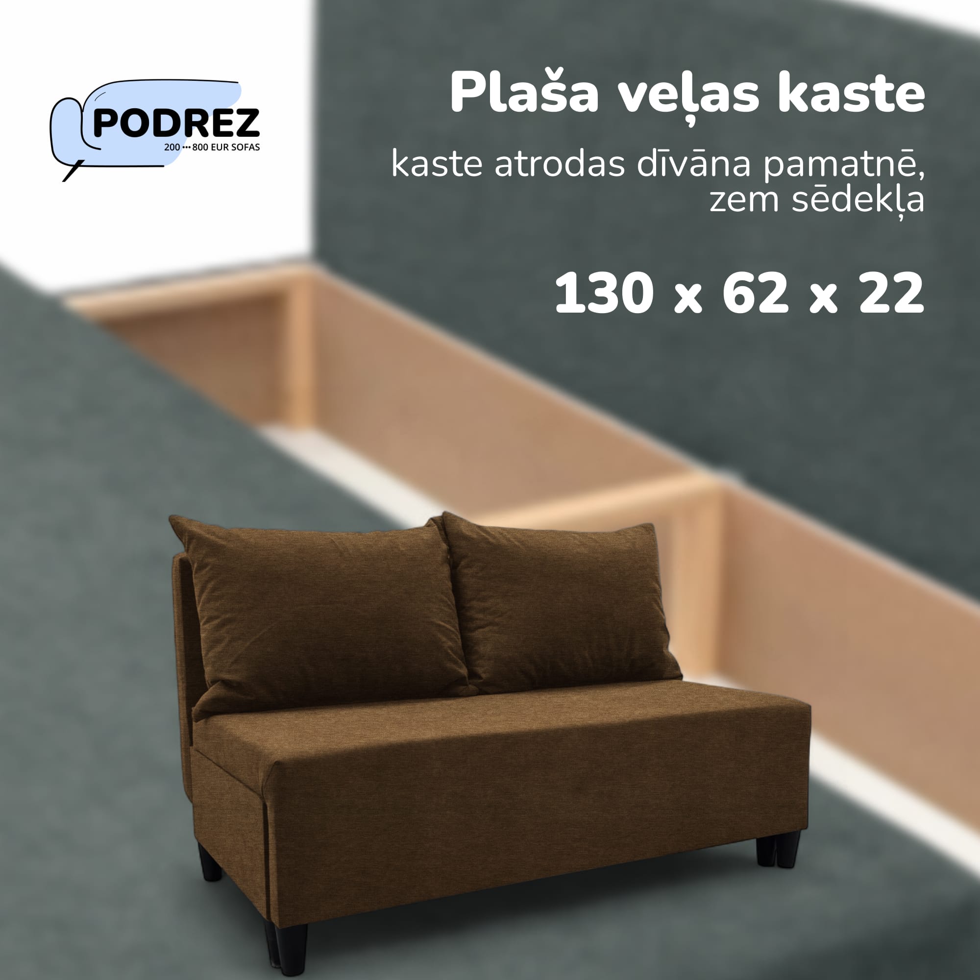 Simple X Mini double sofa bed Brown — photo 5