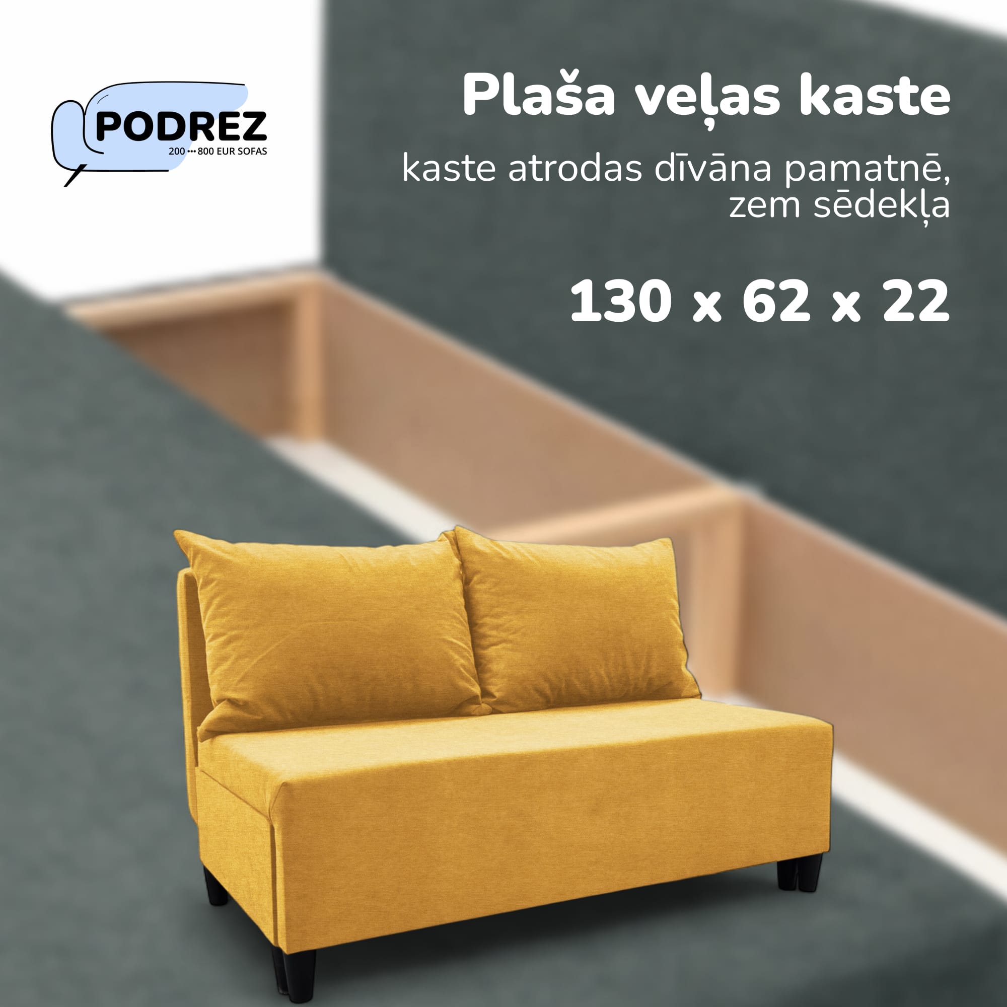 Simple X Mini double sofa bed Yellow — photo 5