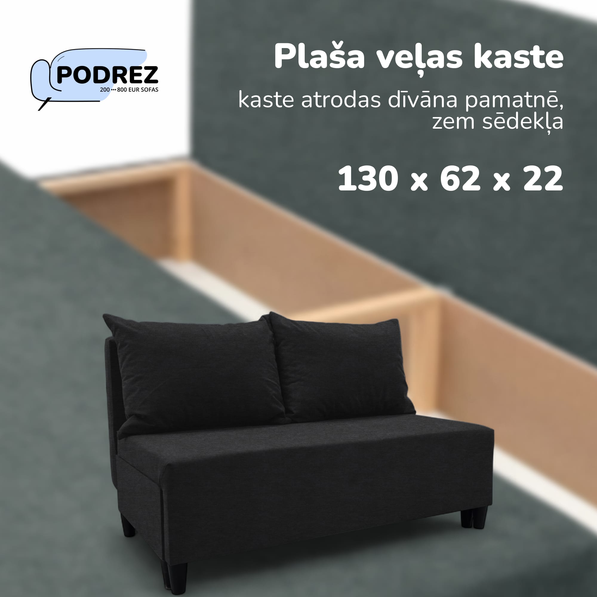 Simple X Mini double sofa bed Graphite — photo 5