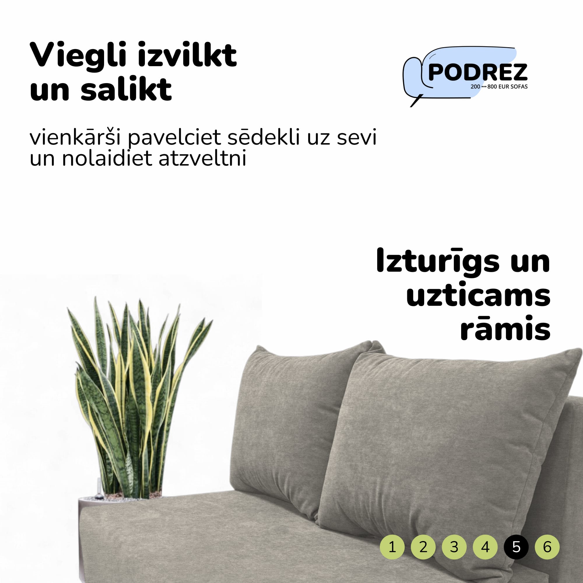 Simple X Mini double sofa bed Light gray — photo 6