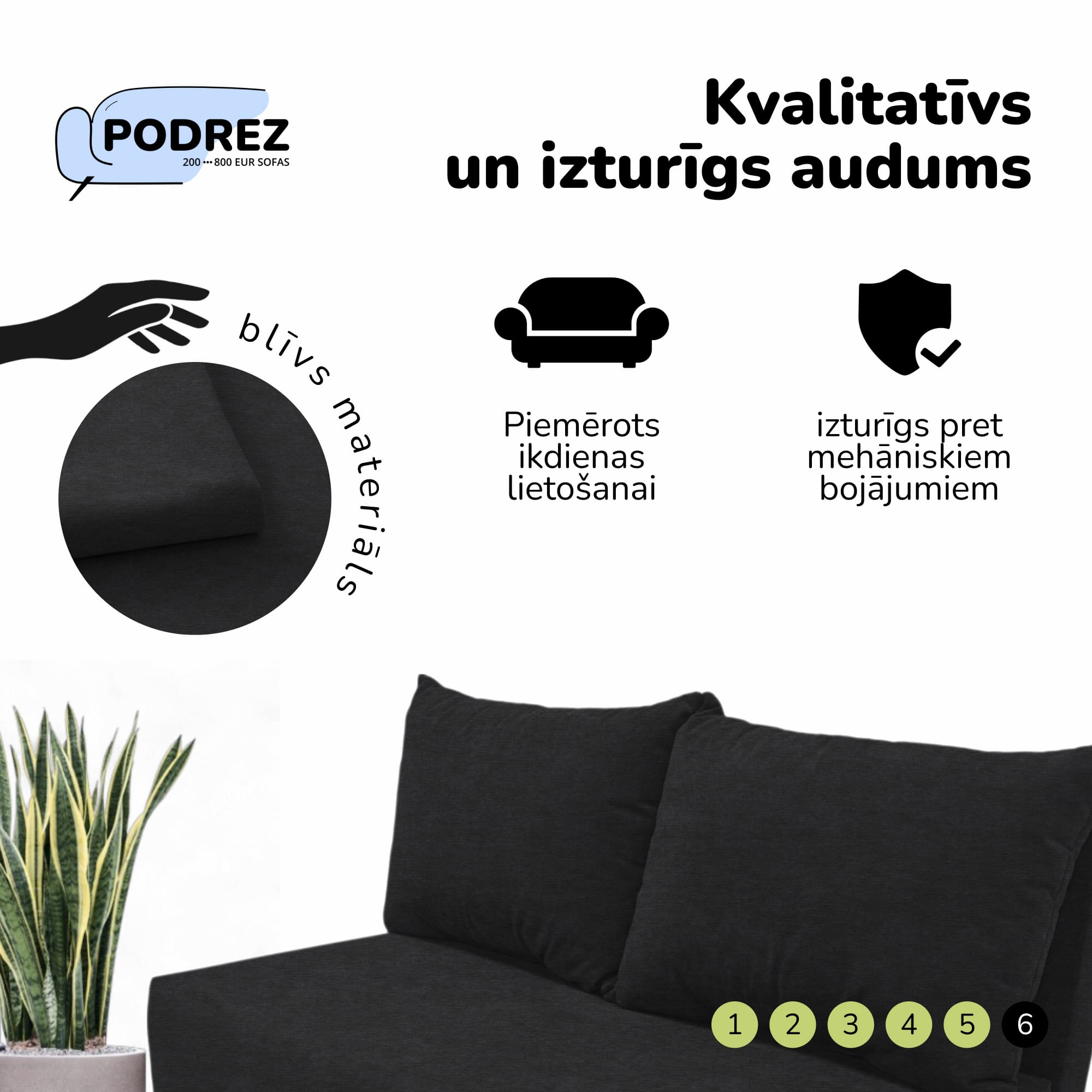 Simple X Mini double sofa bed Graphite — photo 7