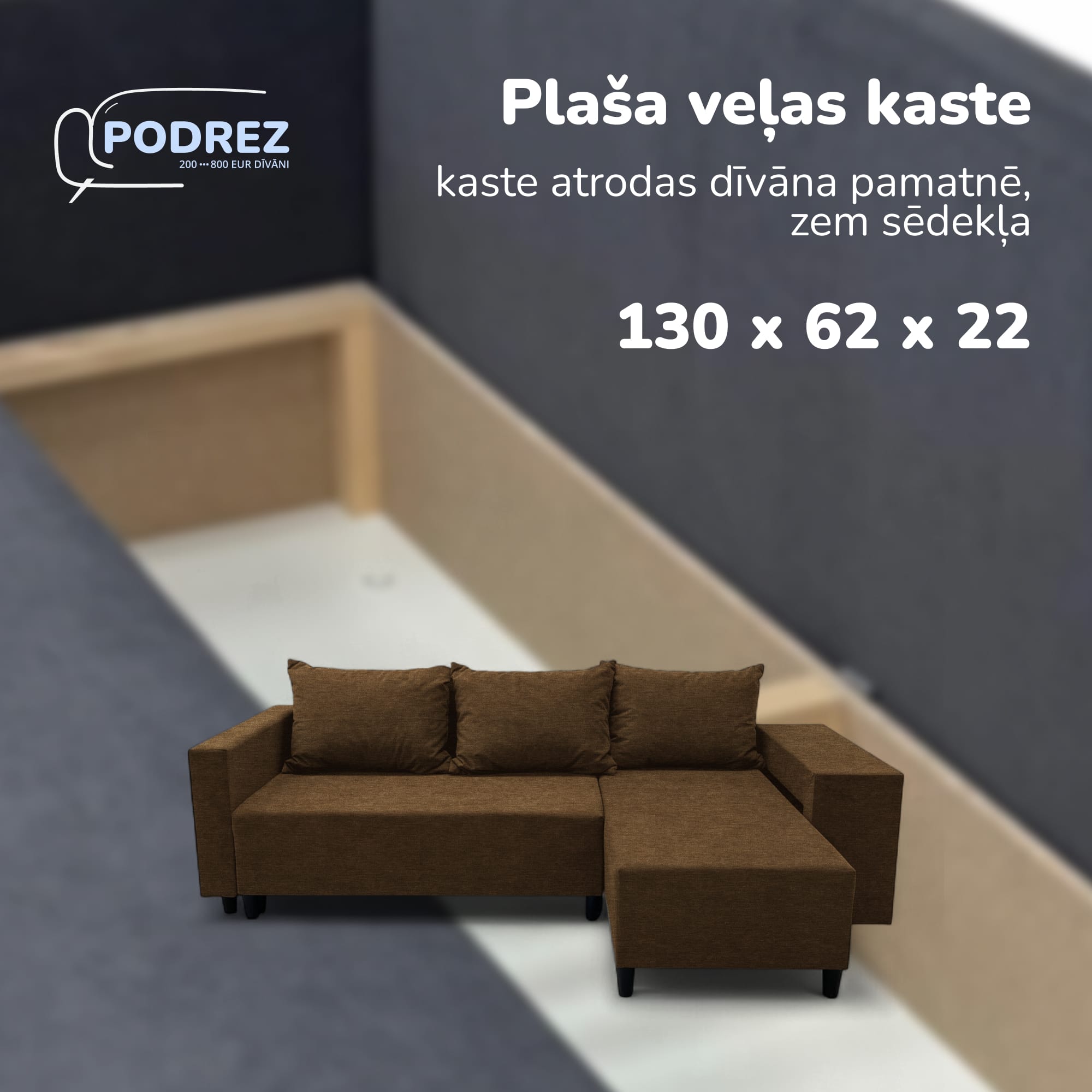 Simple X St Combo corner sofa bed with table and poufs Brown — photo 6