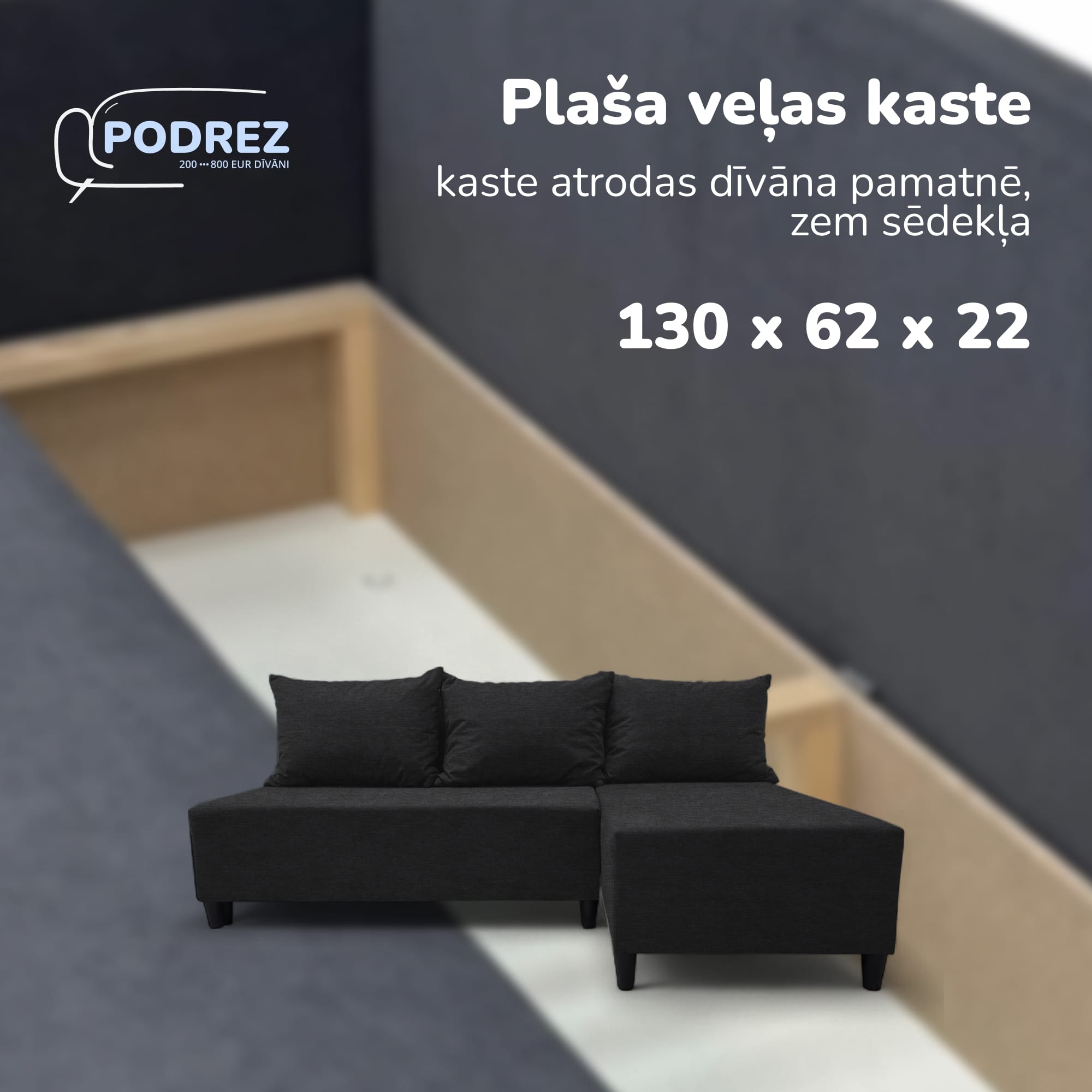Simple X St Light corner sofa bed Graphite — photo 5