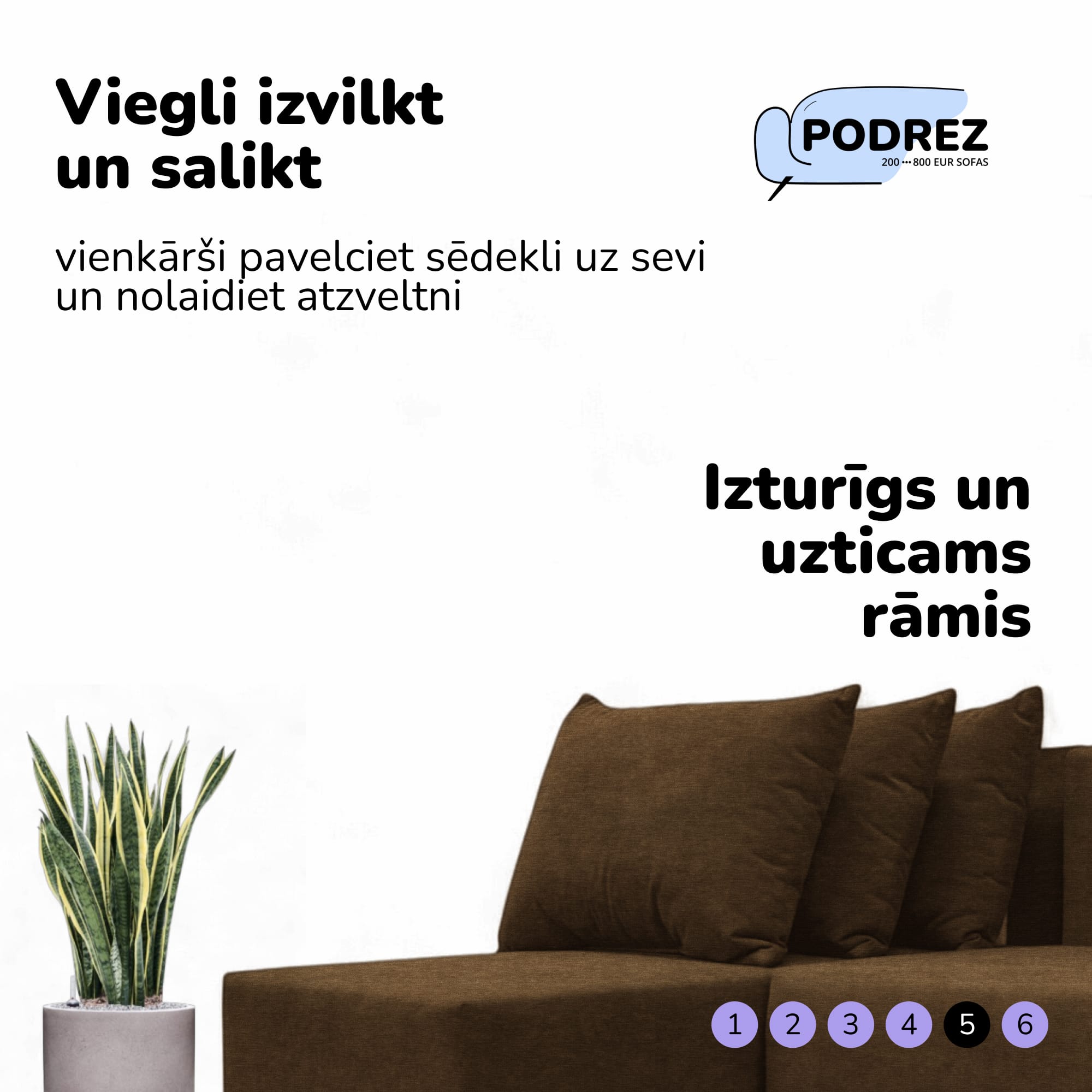 Угловой диван кровать раскладной Simple X St Light Коричневый — фото 6