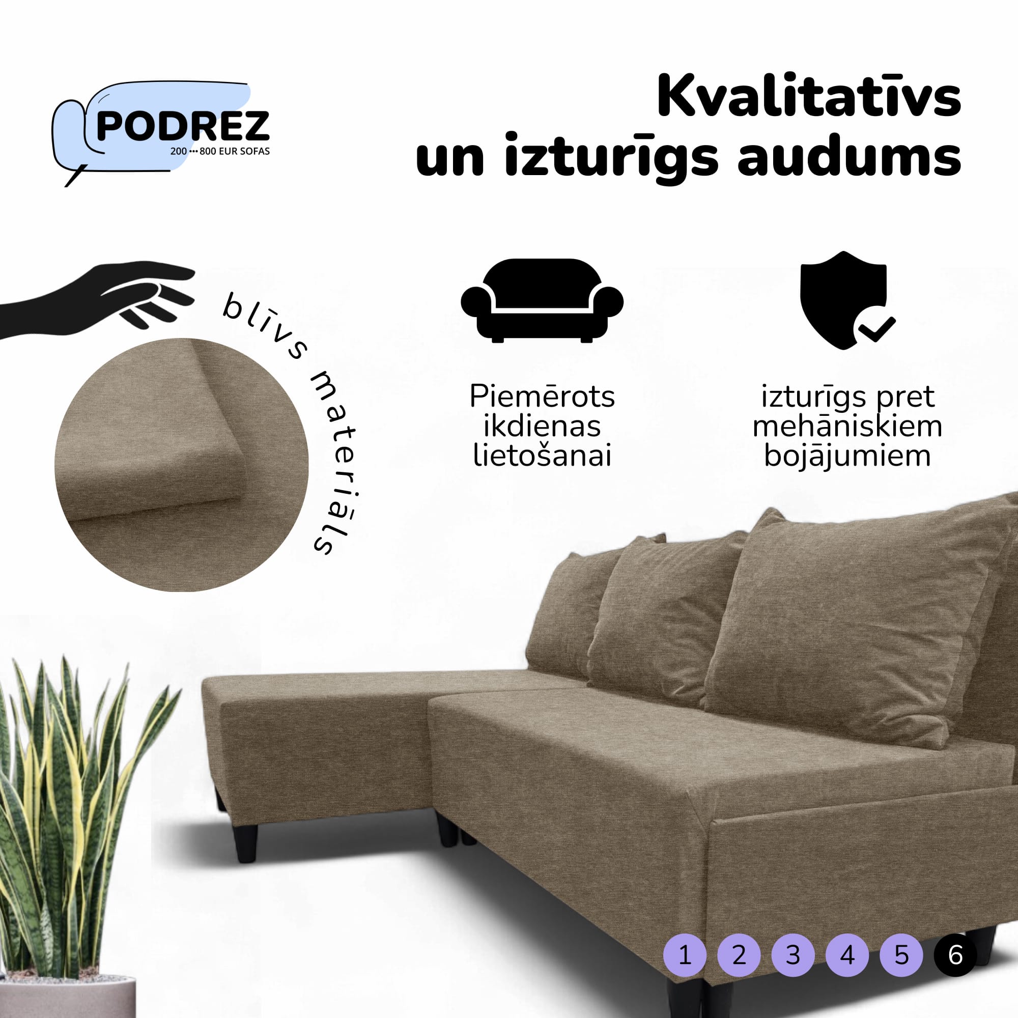 Угловой диван кровать раскладной Simple X St Light Бежевый — фото 7