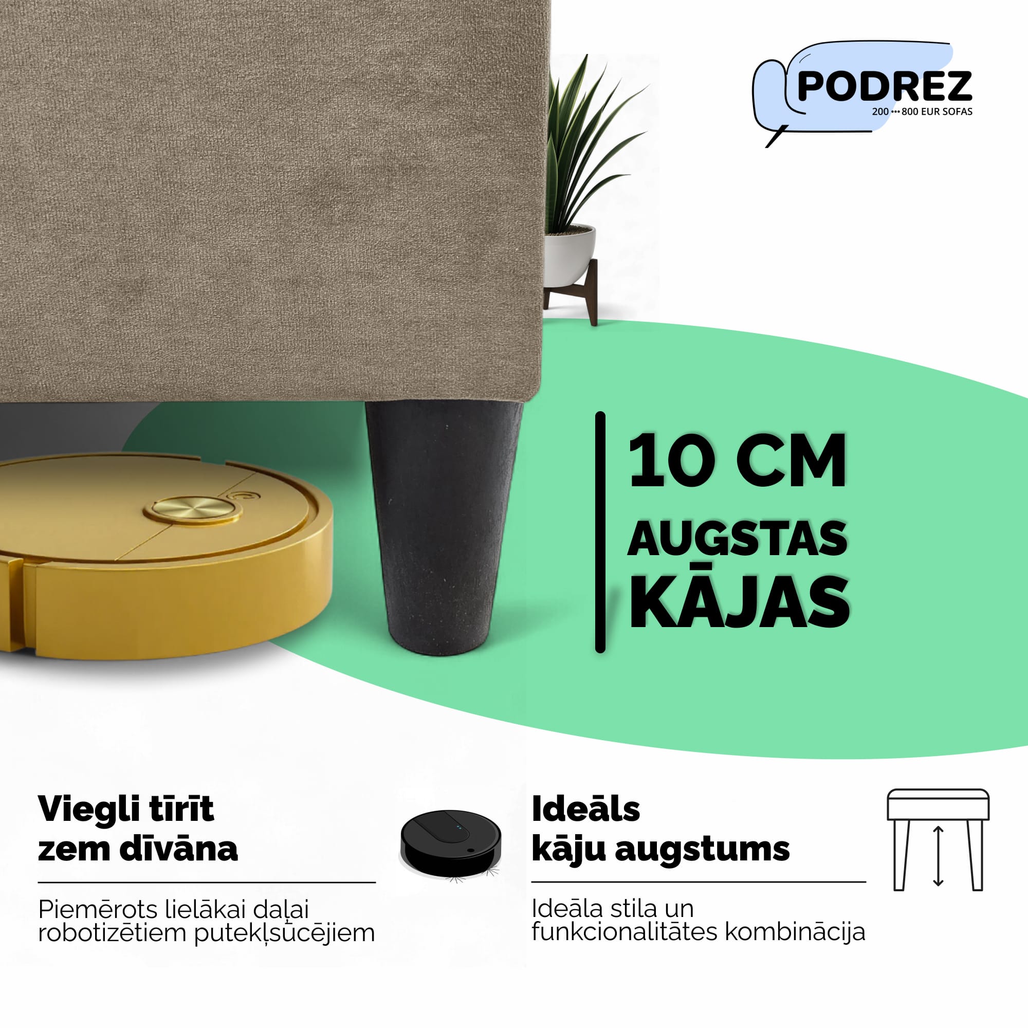 Stūra izvelkamais dīvāns ar kasti Simple X Sturis Bēša - 2