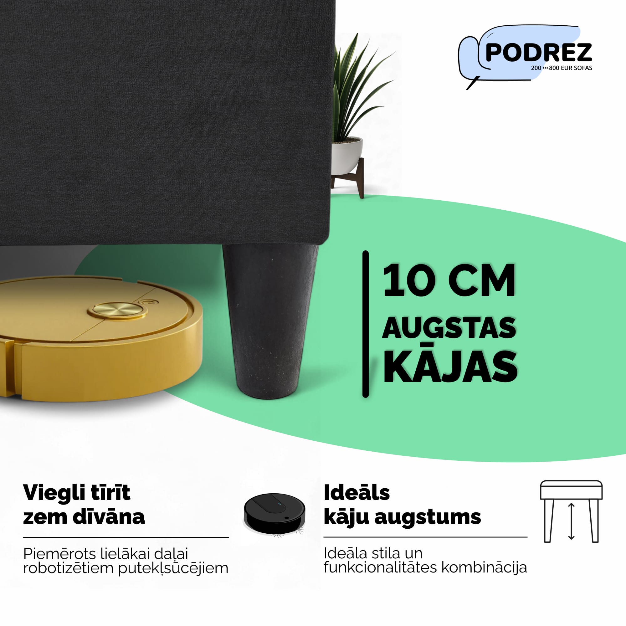 Stūra izvelkamais dīvāns ar kasti Simple X Sturis Grafīta - 2