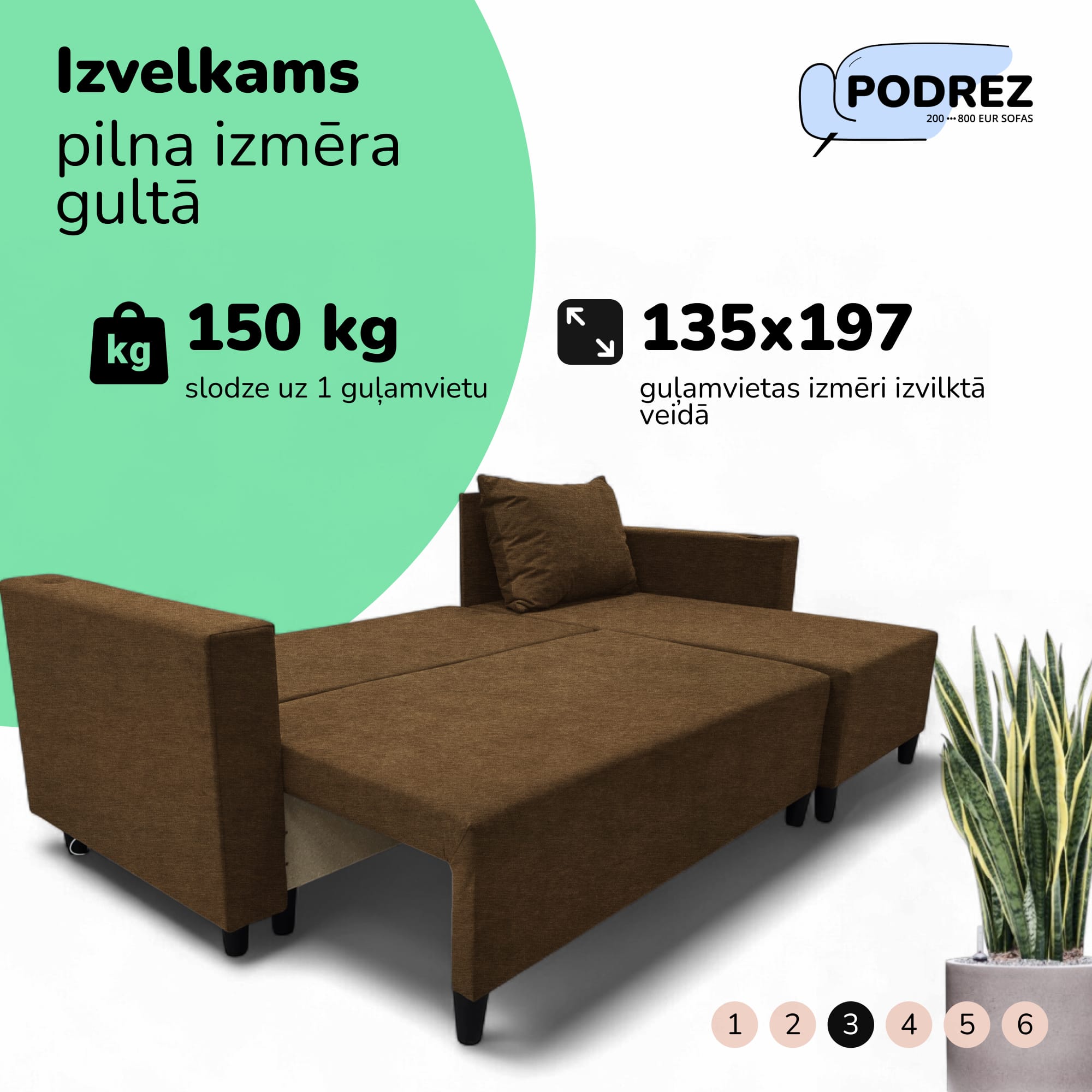 Stūra izvelkamais dīvāns ar kasti Simple X Sturis Grafīta - 4