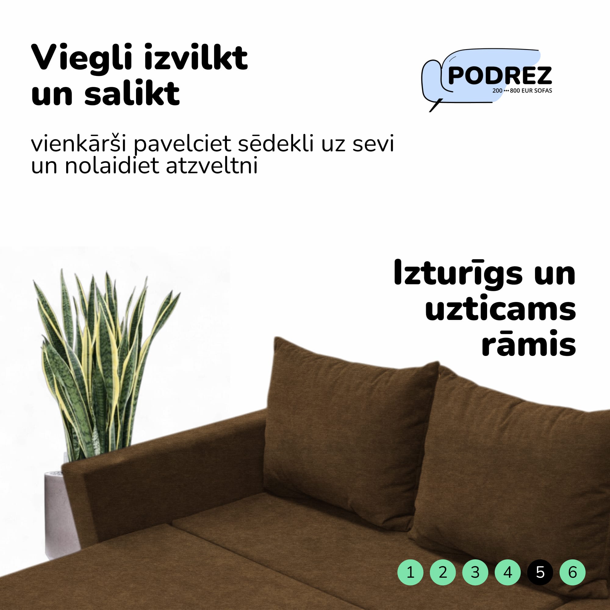Simple X Sturis corner sofa bed with storage box Brown — photo 6