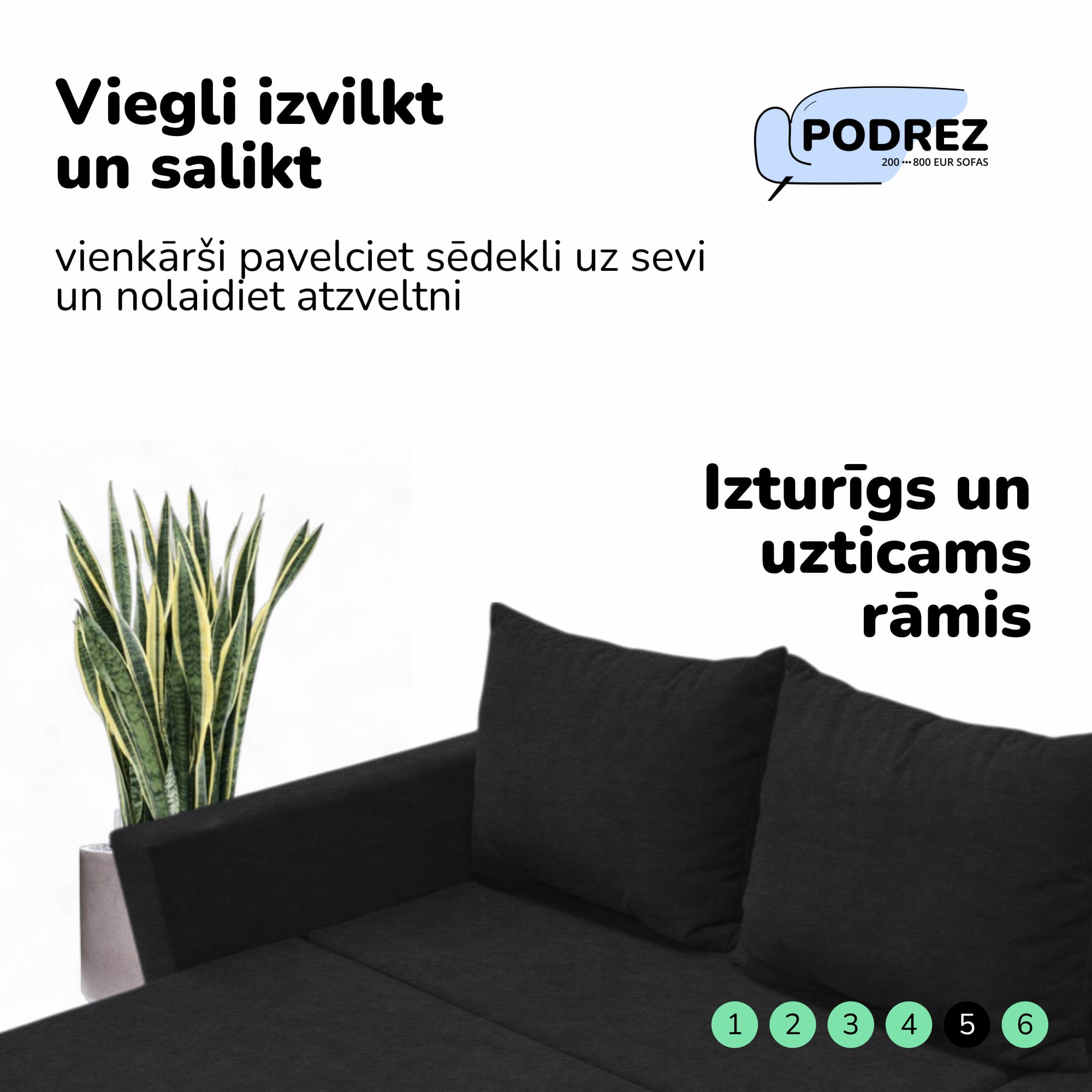 Simple X Sturis corner sofa bed with storage box Graphite — photo 6