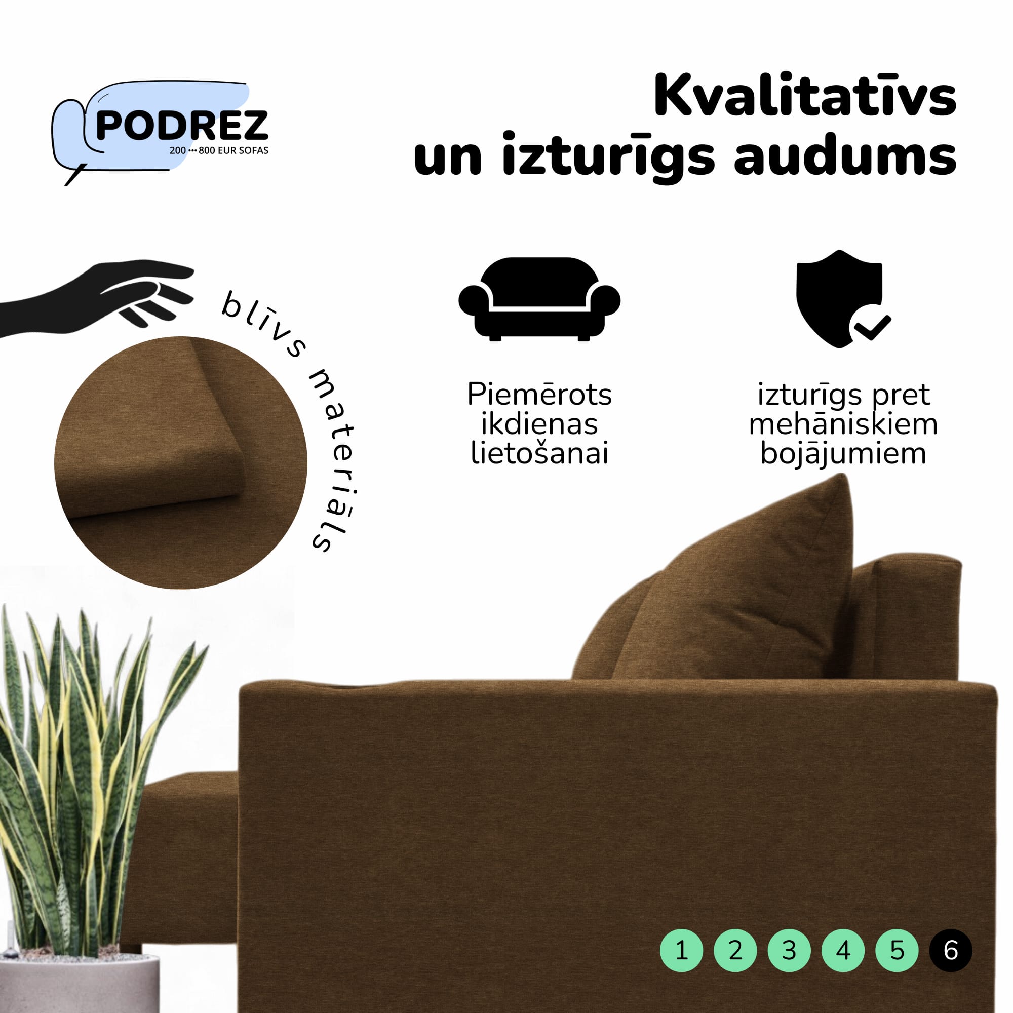 Simple X Sturis corner sofa bed with storage box Brown — photo 7