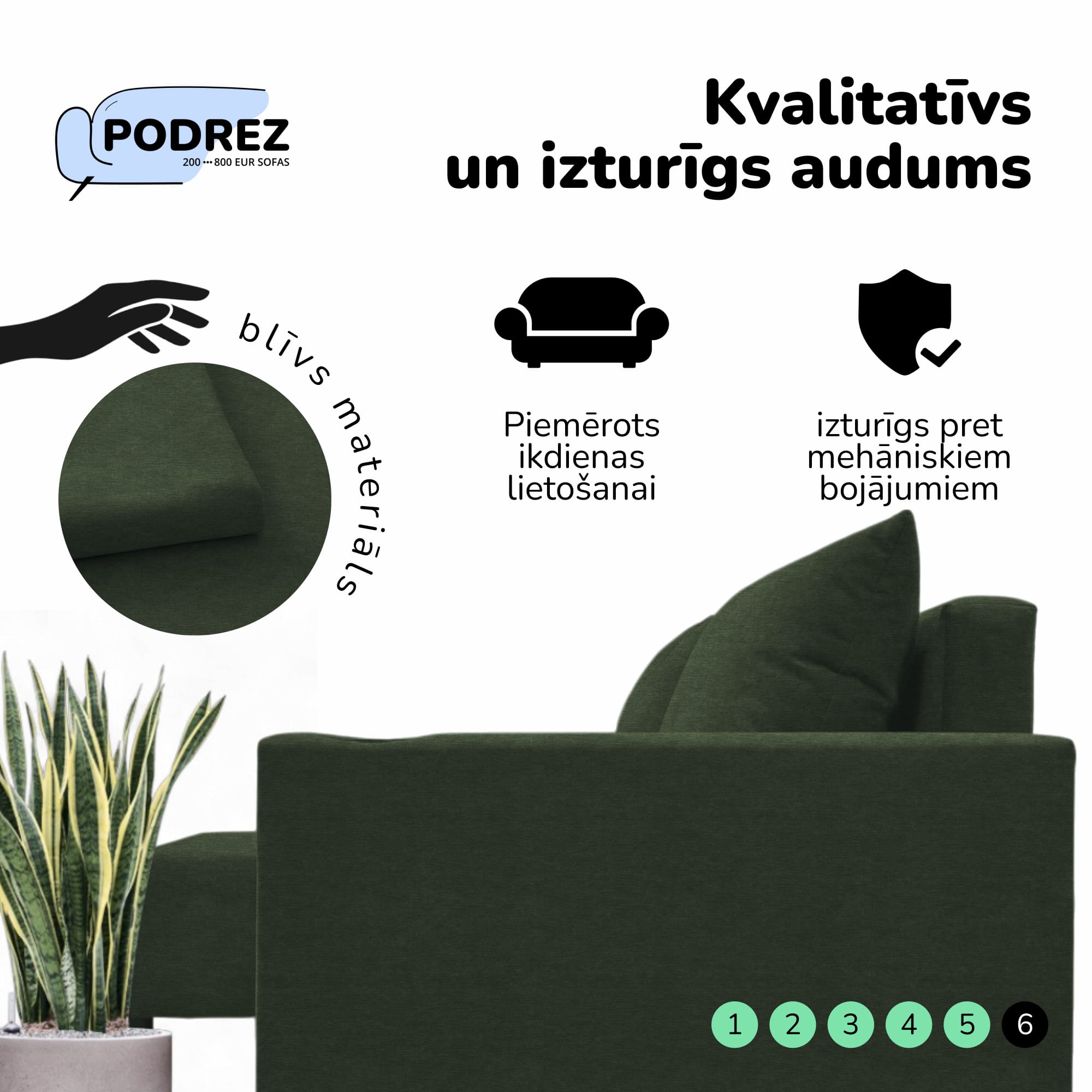 Stūra izvelkamais dīvāns ar kasti Simple X Sturis Tirkīza zaļa — foto 7
