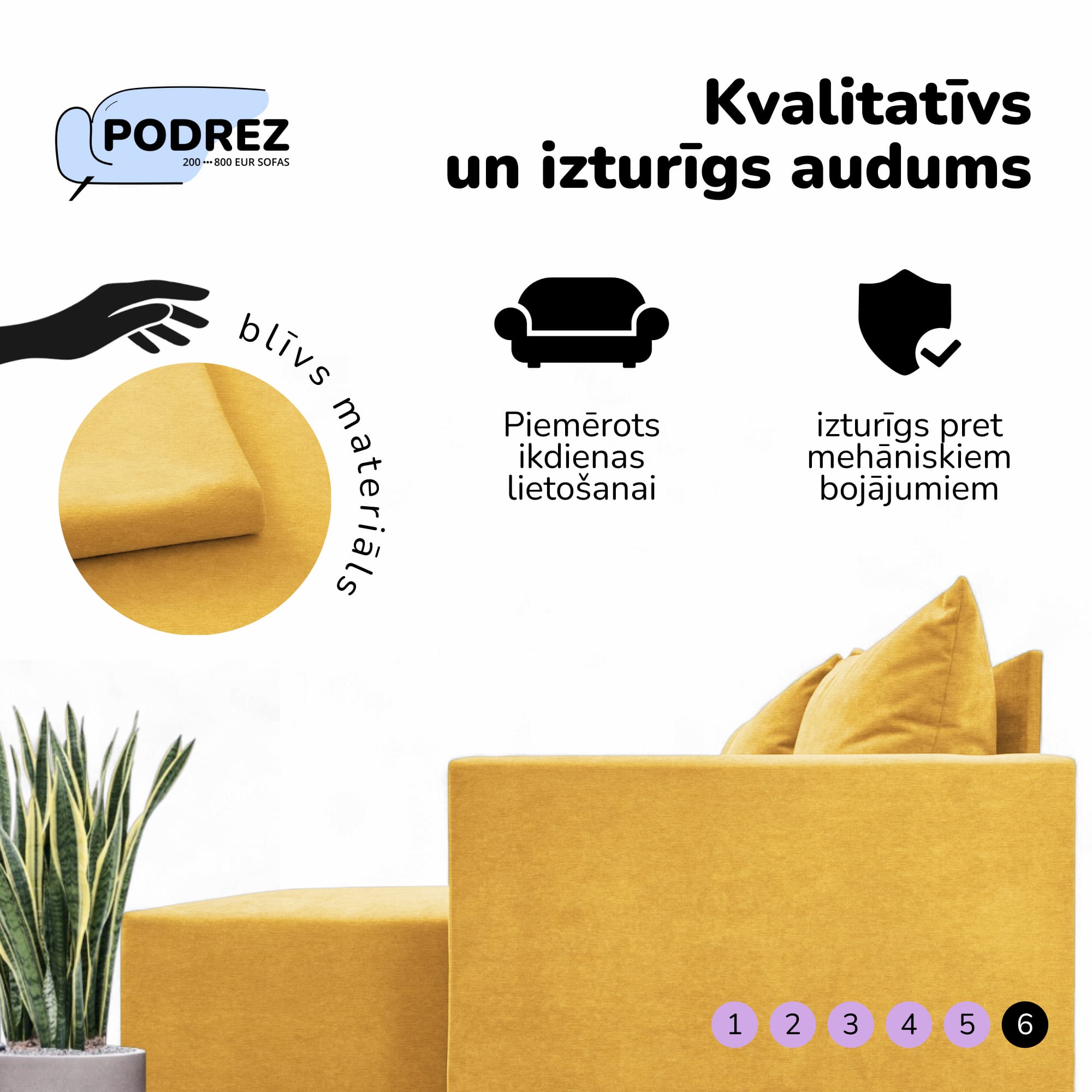 Simple XL St Combo large corner sofa with table and poufs Yellow — photo 8