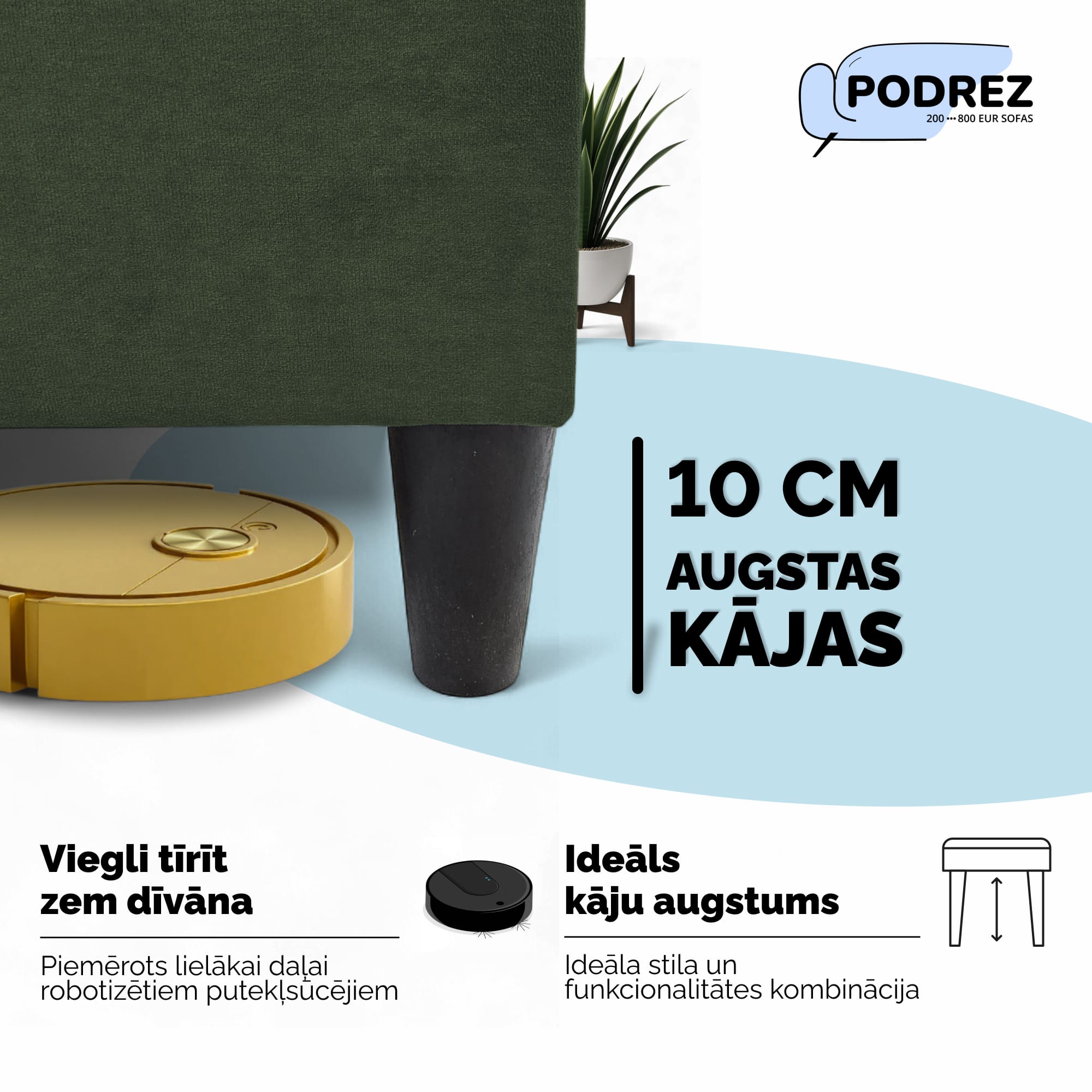 Liels stūra dīvāns bez roku balstiem Simple XL St Light Tirkīza zaļa - 2