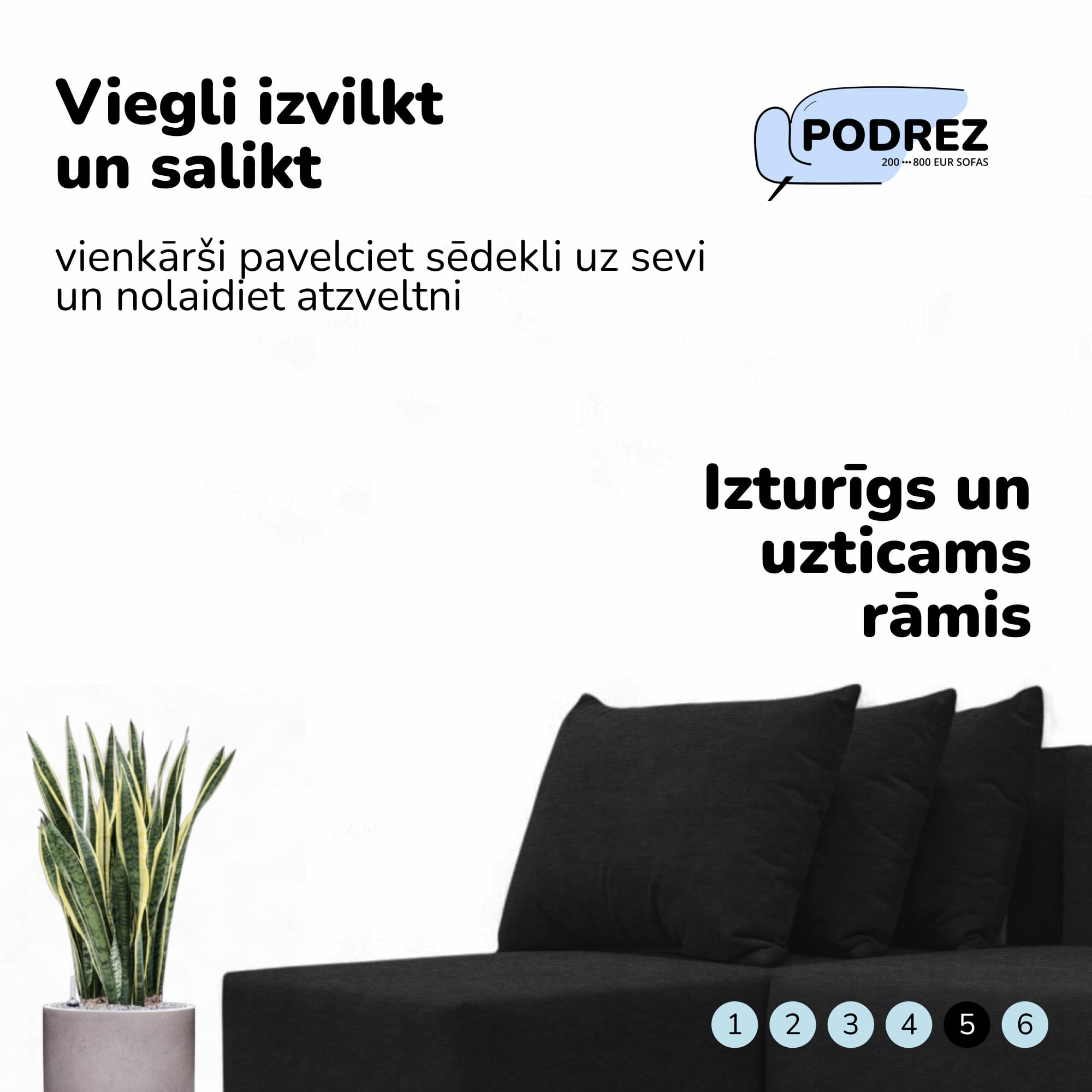 Simple XL St Light large corner sofa without armrests Graphite — photo 6