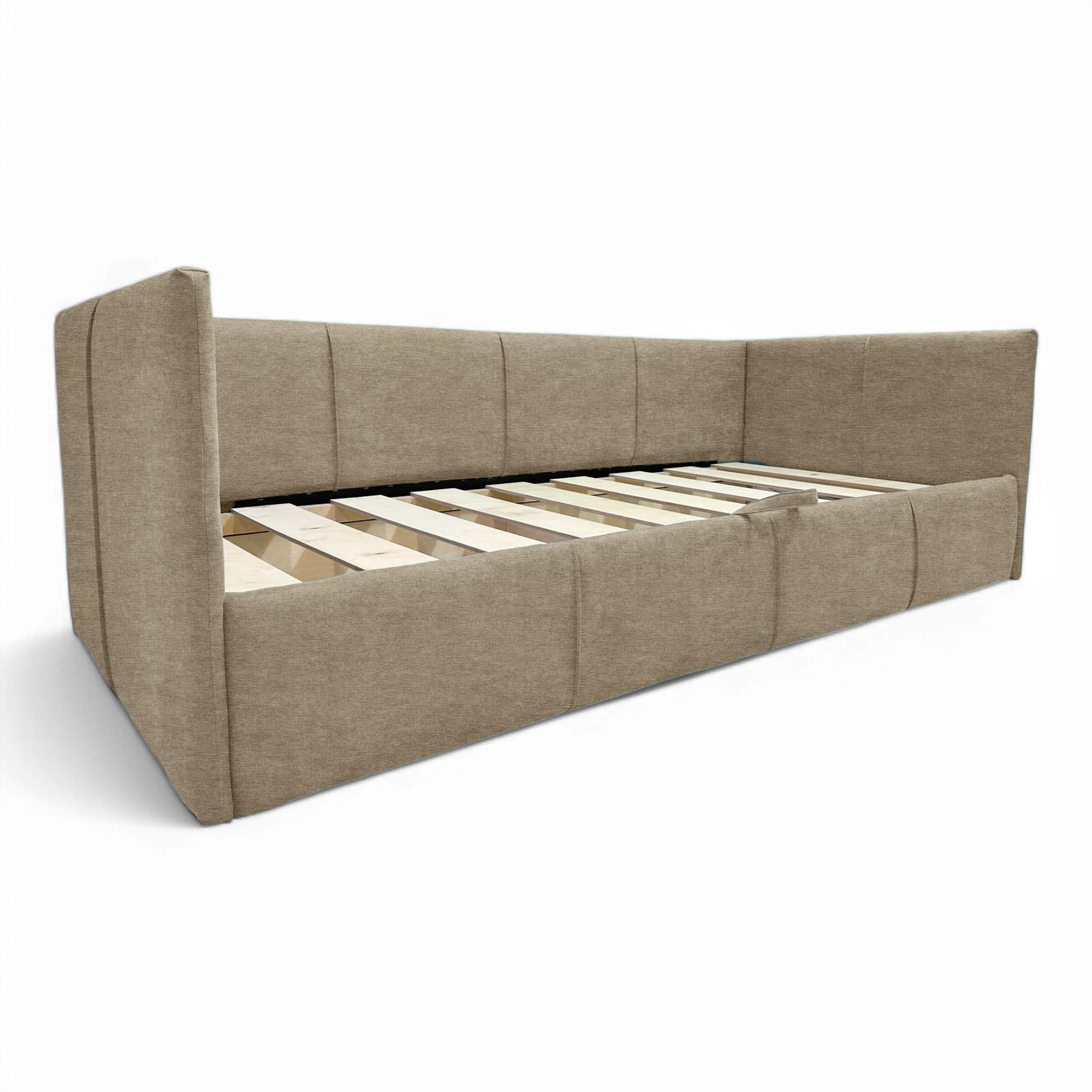 Single bed Teodor Beige-gray Without mattress - 3