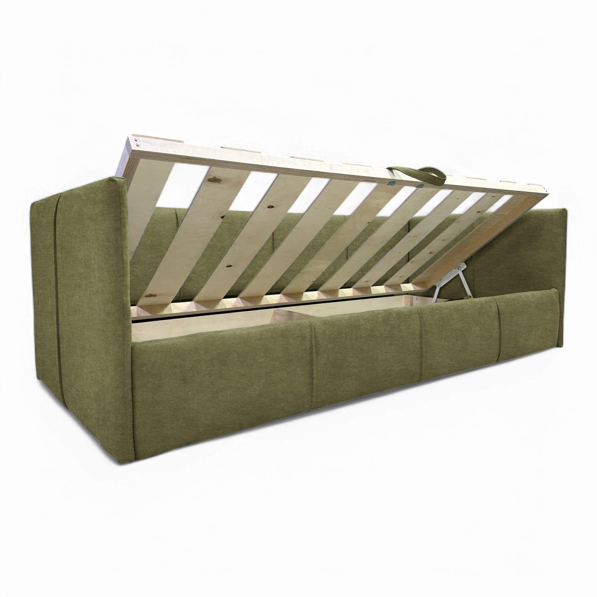 Single bed Teodor Green Without mattress - 4